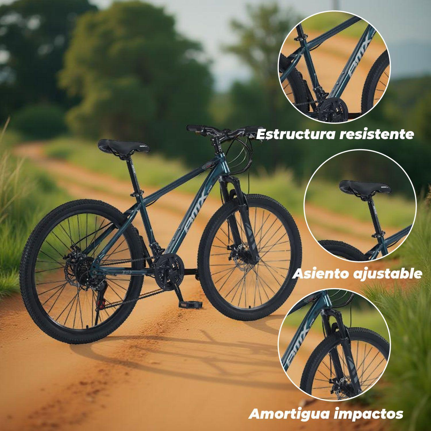 Bicicleta Aro 26 de Montaña Mtb Bitix Electric Blue-3