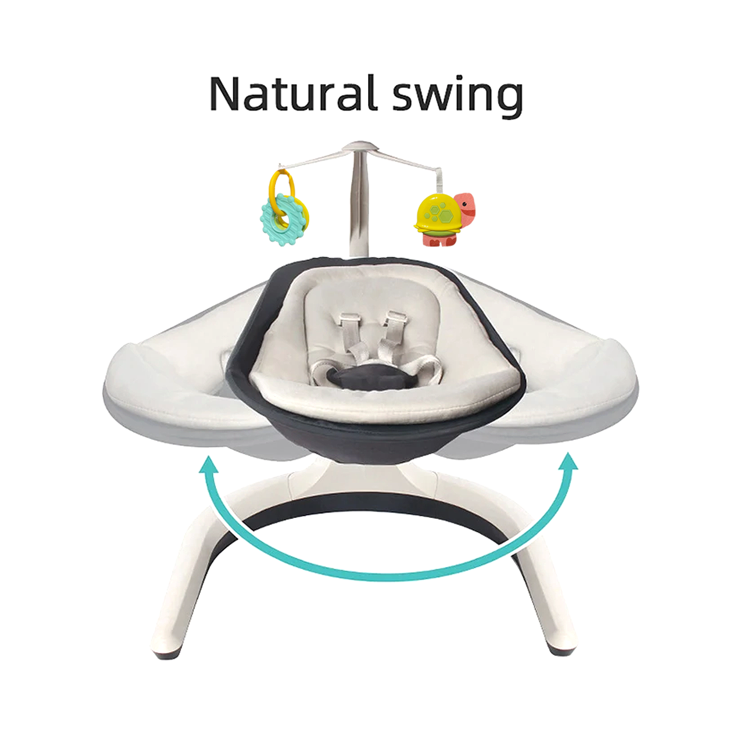 Silla Mecedora Inteligente para Bebé con Melodías Balanceo y Vibración-1