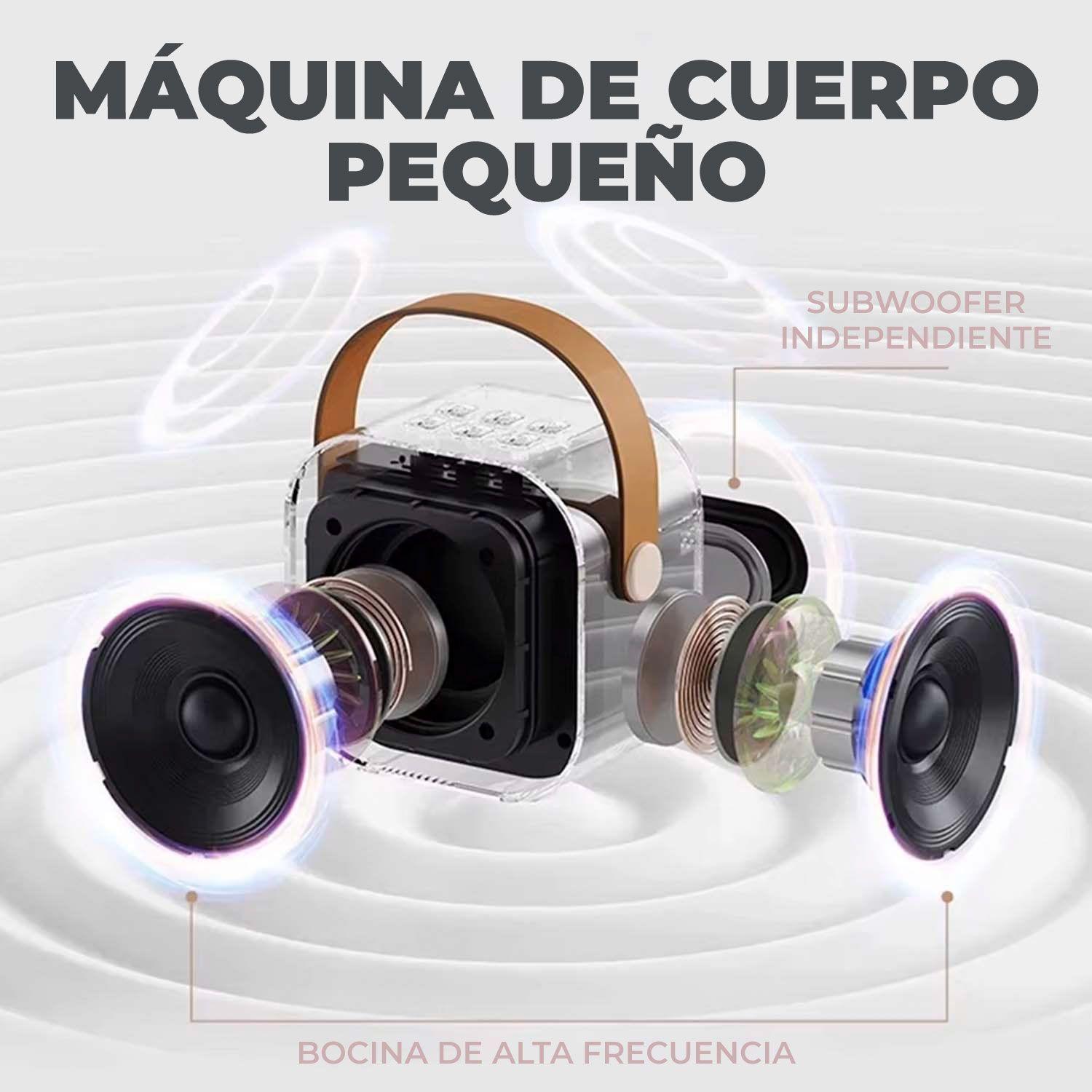 Mini Parlante Karaoke Bluetooth Con Microfono Portatil-4