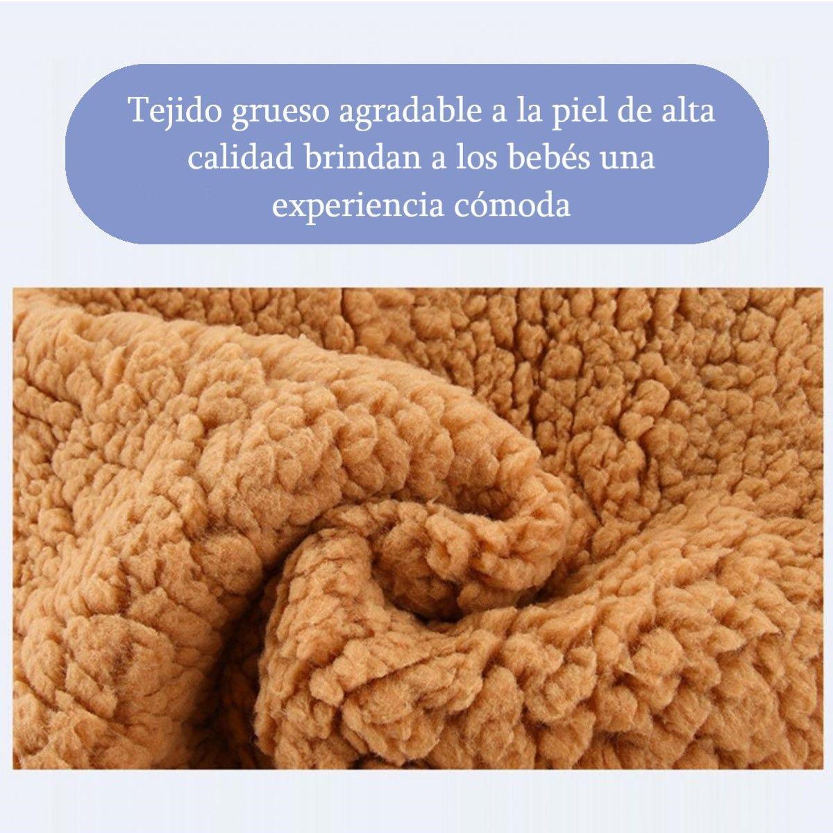 Manta Bebe Recién Nacido Enterito Conejito Café-2