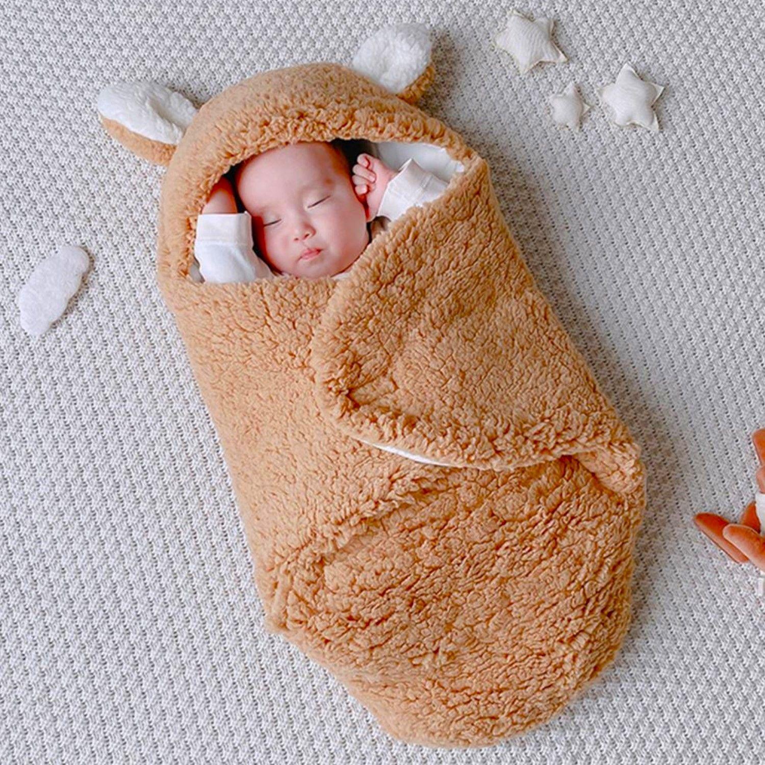 Manta Bebe Recién Nacido Enterito Conejito Café-7