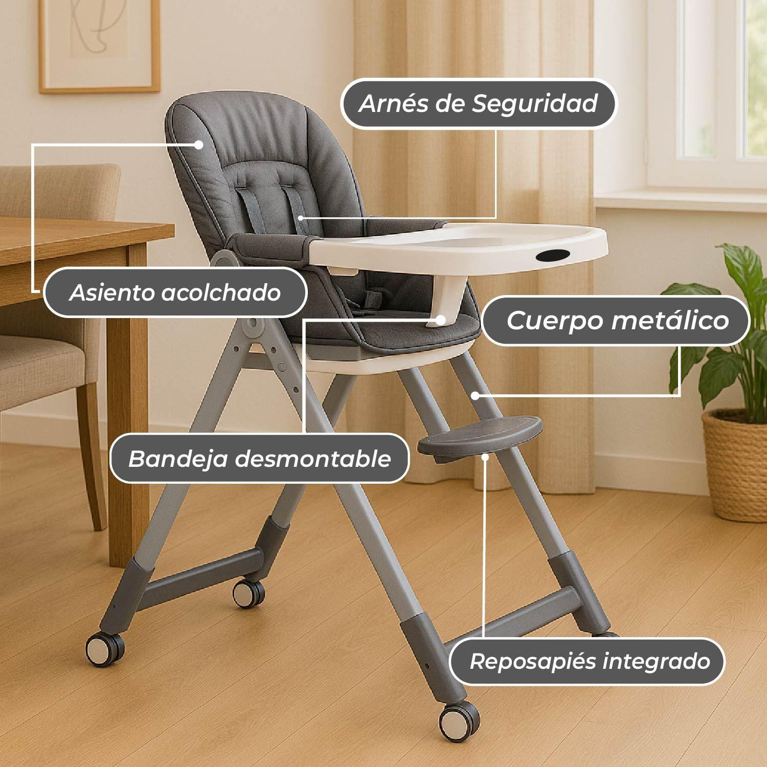 Silla Comer Bebe Plegable Folding -5