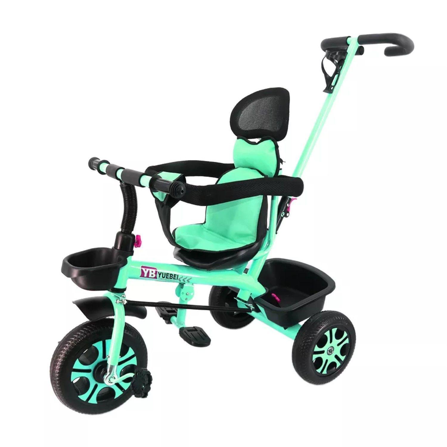 Coche Triciclo Infantil 4 En 1 Verde-1