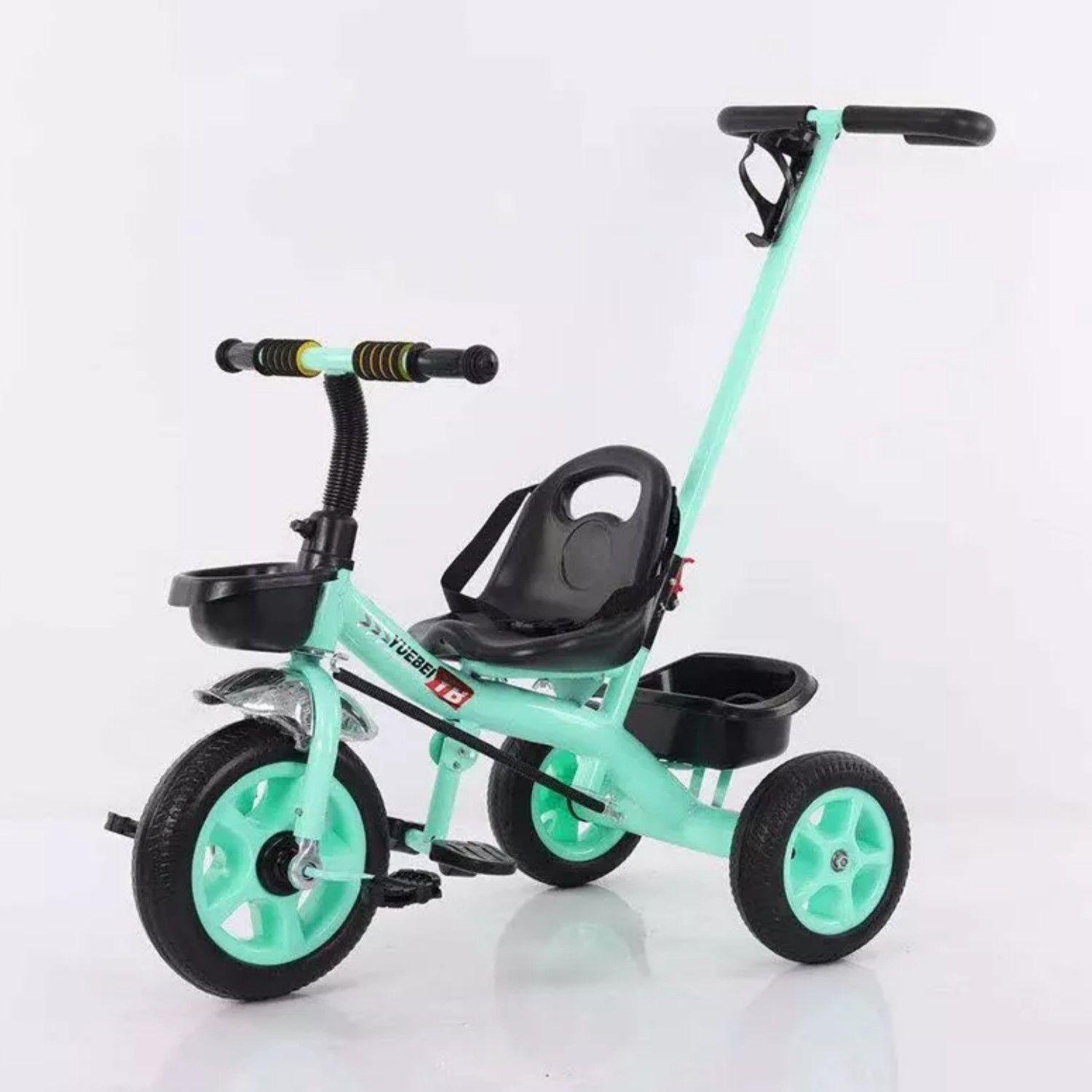 Coche Triciclo Infantil 4 En 1 Verde-2