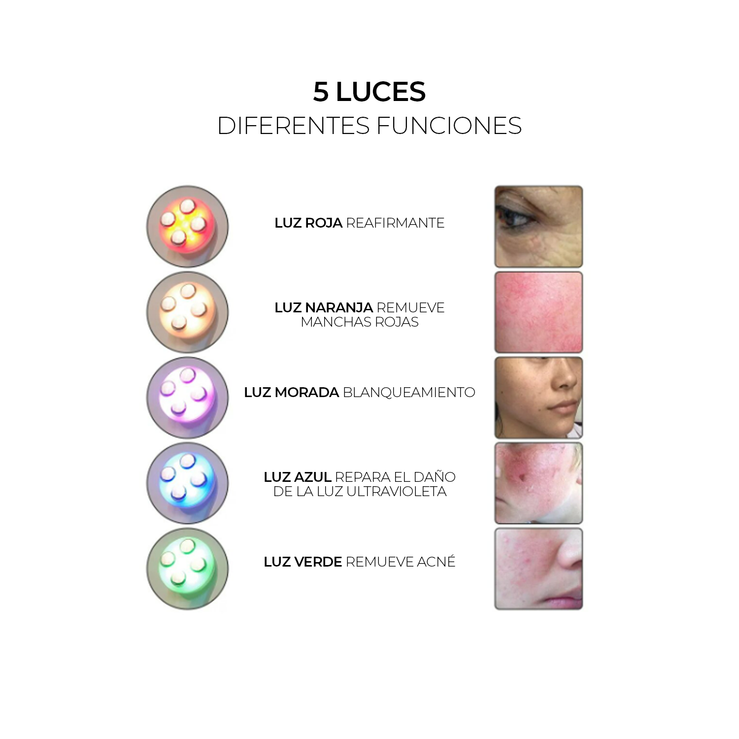 Maquina Rejuvenecimiento Facial Anti Arrugas Terapia Luz Led-3