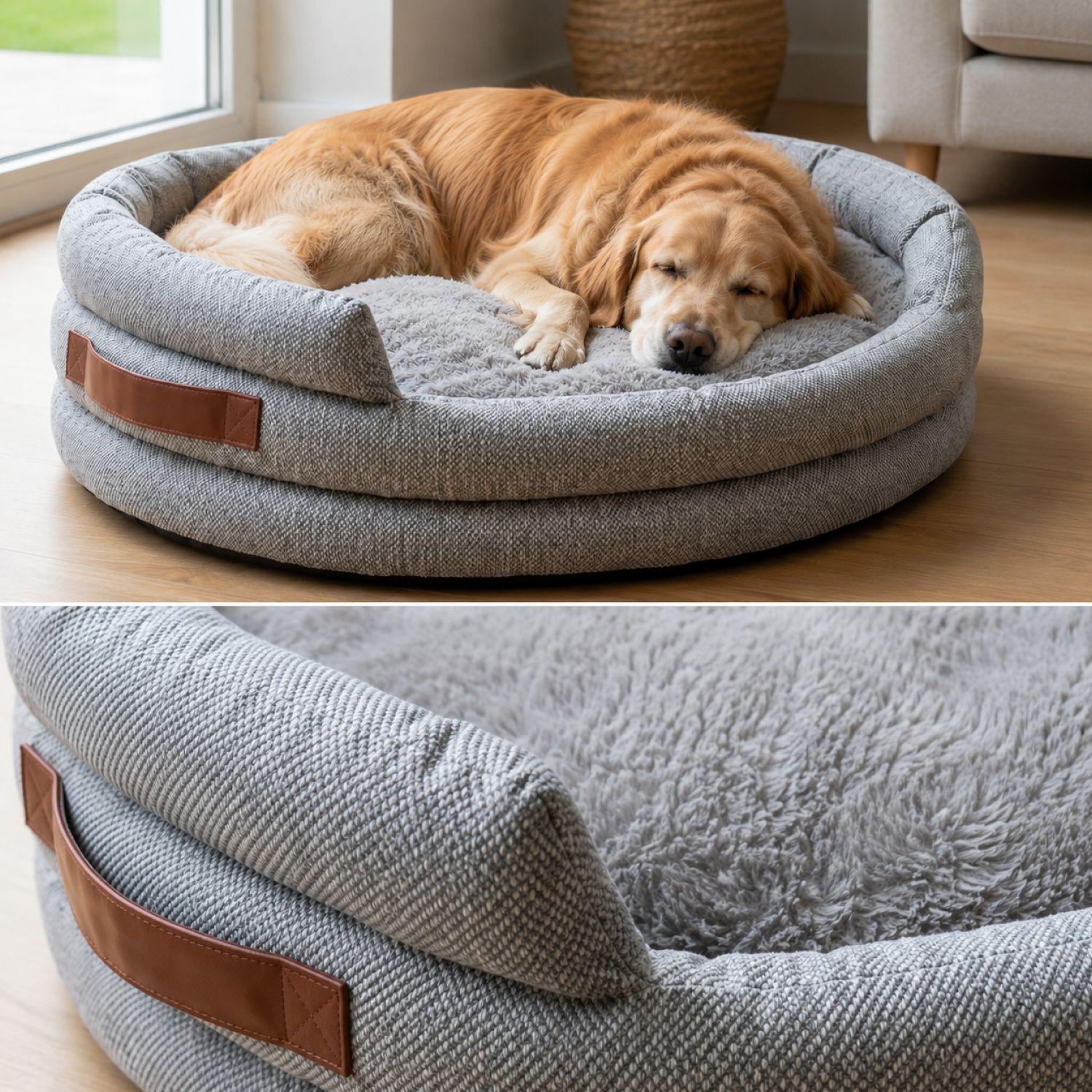 Cama Mascotas 90cm Suave Perro Gato Seguridad Antideslizante-4