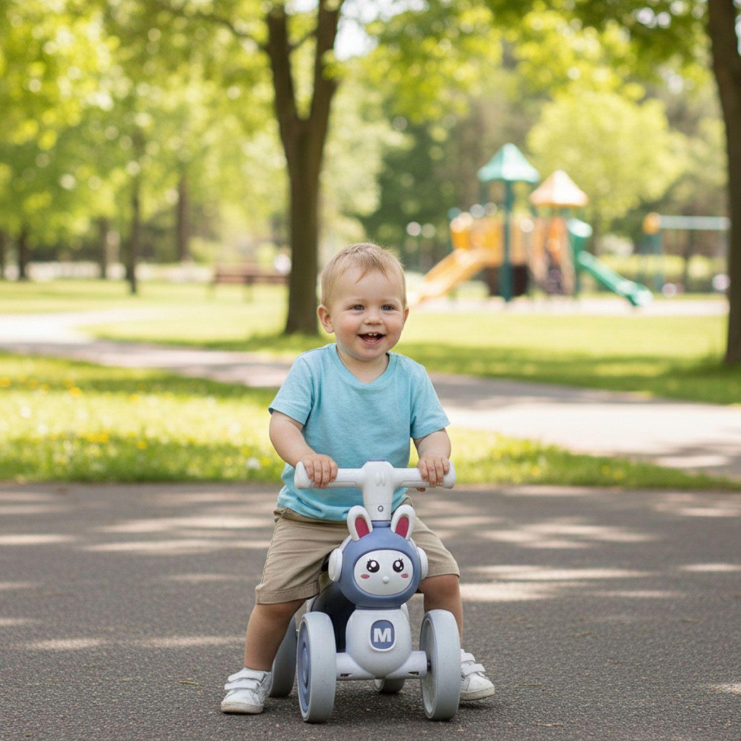 Correpasillos Bebé Bicicleta Equilibrio y Sonido Conejito-4