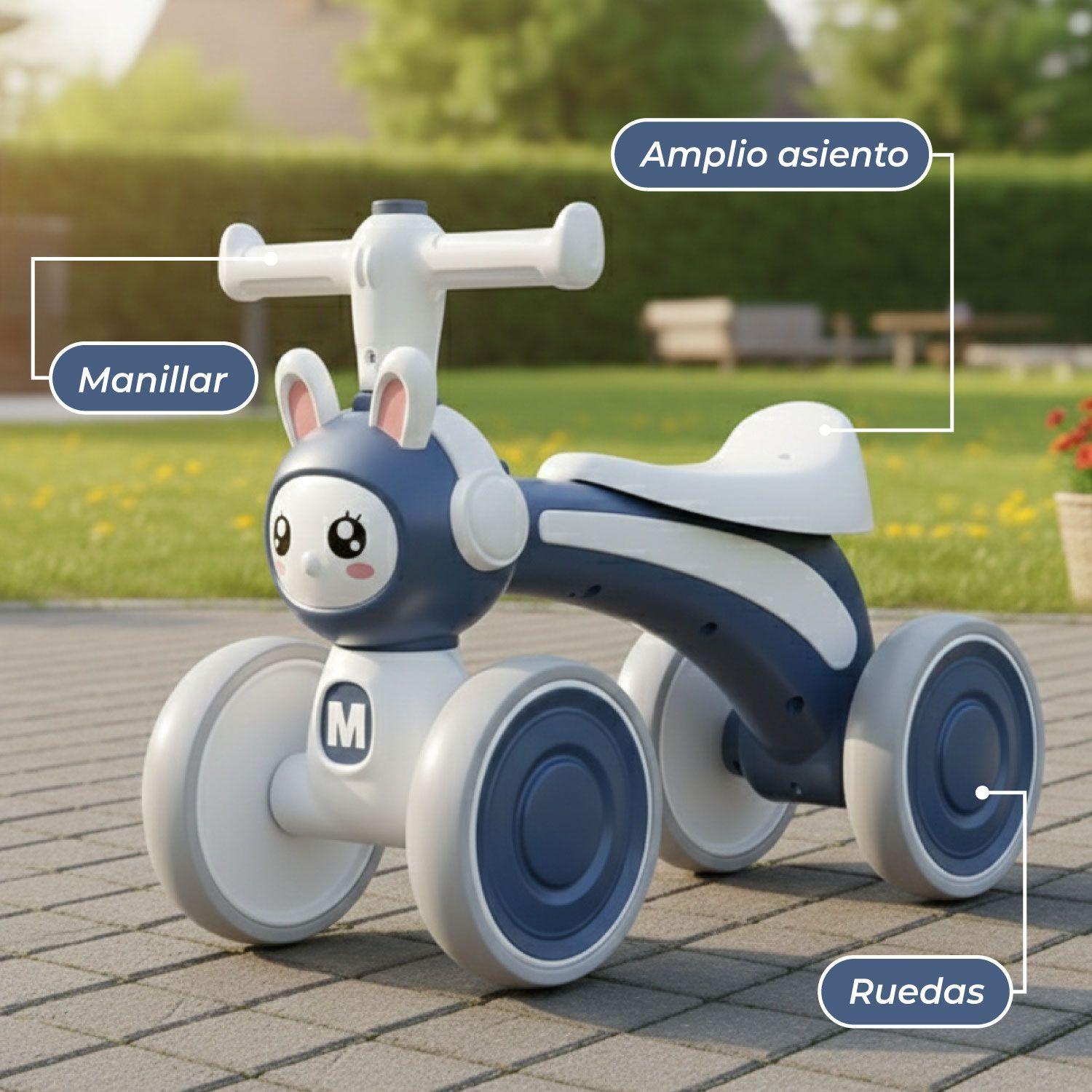 Correpasillos Bebé Bicicleta Equilibrio y Sonido Conejito-5