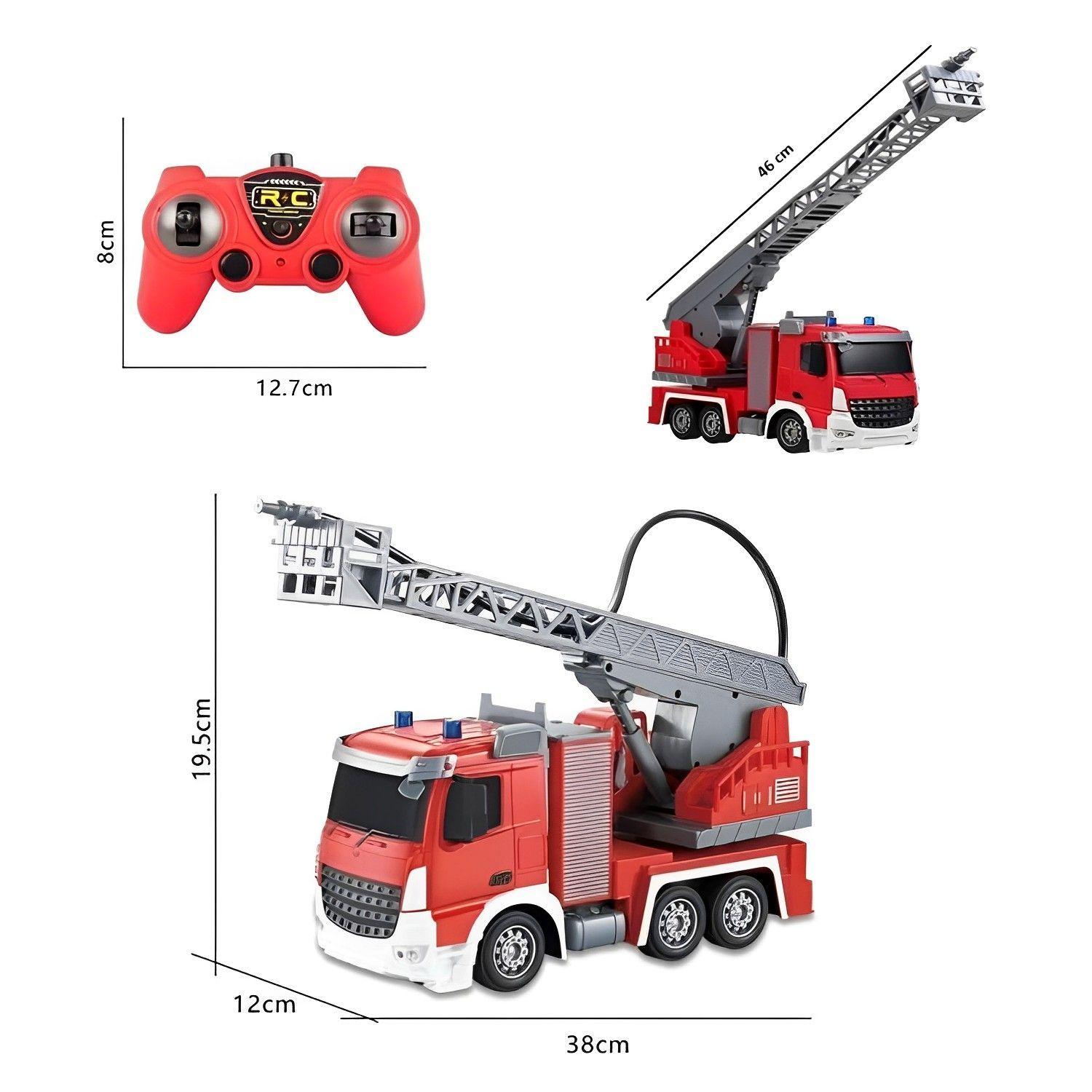 Camión de Bomberos a Control Remoto con Lanza Agua-4