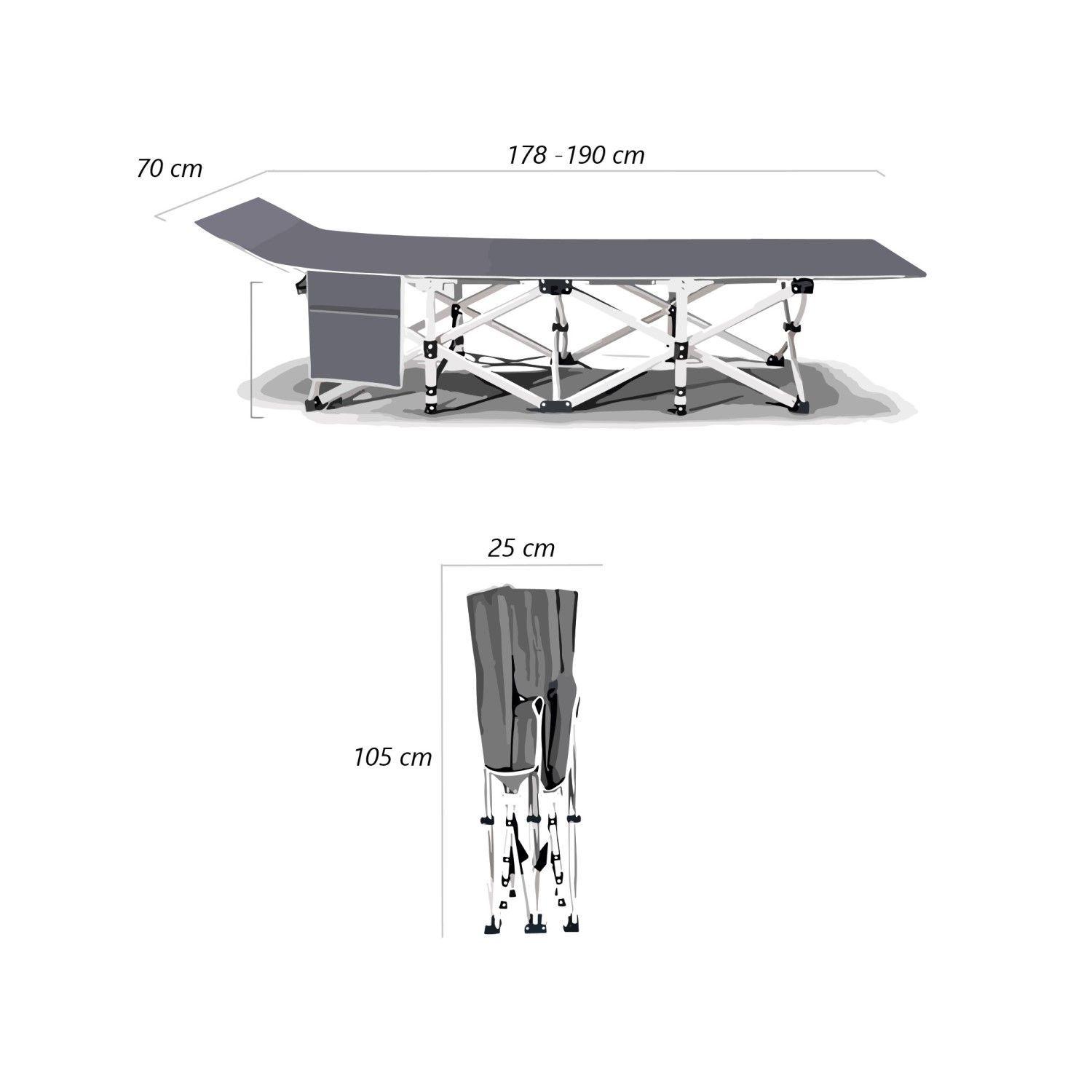 Catre Cama Campaña Camping Plegable + Bolso-7