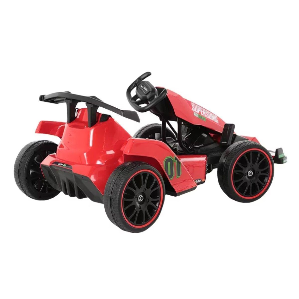 Auto Eléctrico Go Kart F1 Con Control Luz Y Sonido Rojo-3