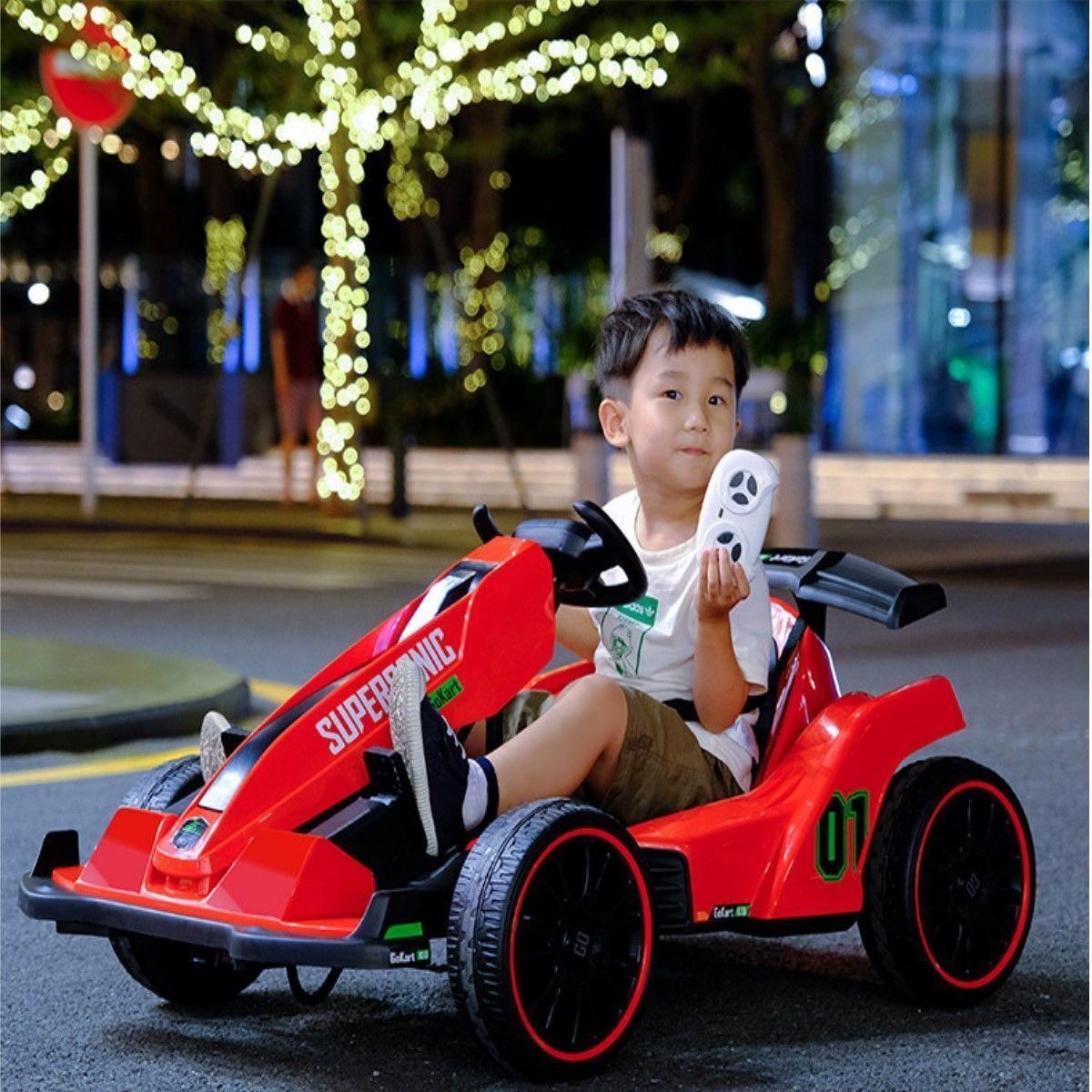 Auto Eléctrico Go Kart F1 Con Control Luz Y Sonido Rojo-7