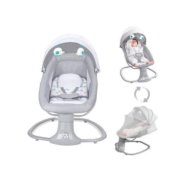 Silla Mecedora Columpio Inteligente eléctrico con Bluetooth para bebé-2