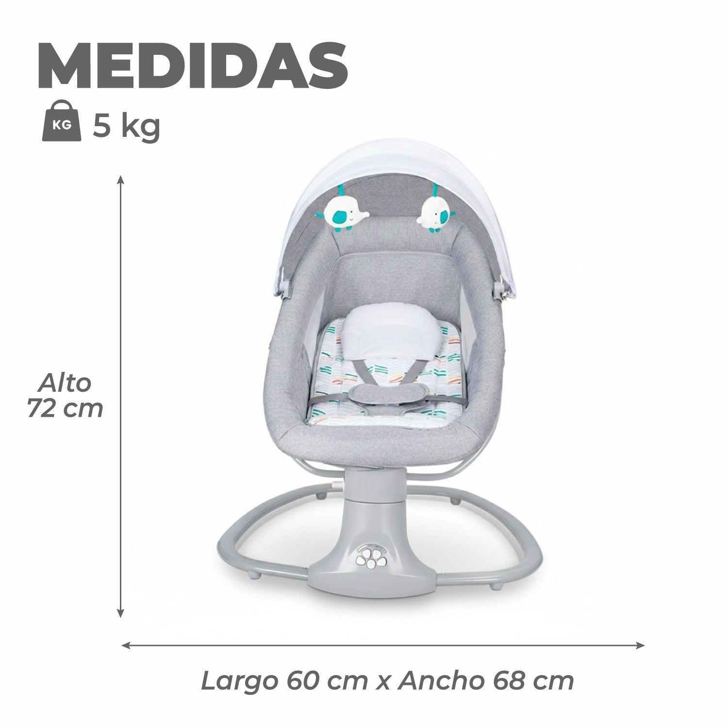 Silla Mecedora Columpio Inteligente eléctrico con Bluetooth para bebé-2