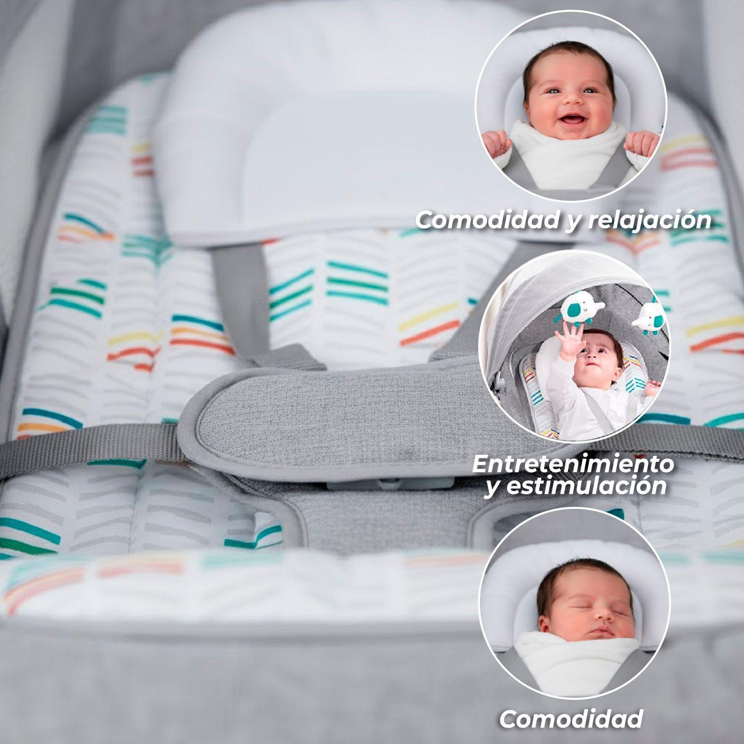 Silla Mecedora Columpio Inteligente eléctrico con Bluetooth para bebé-3