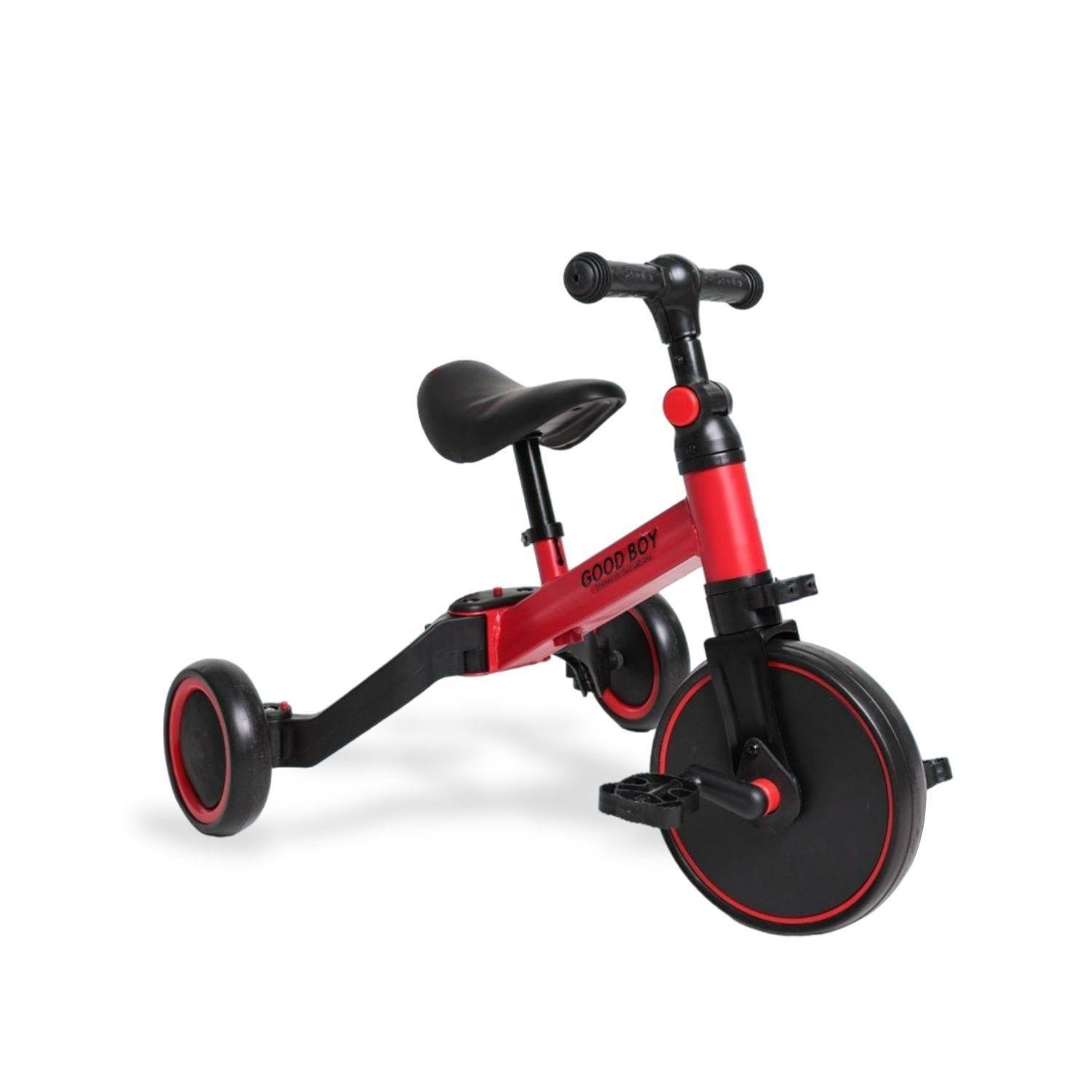Triciclo Correpasillos Multiposiciones 3 En 1 Rojo-6