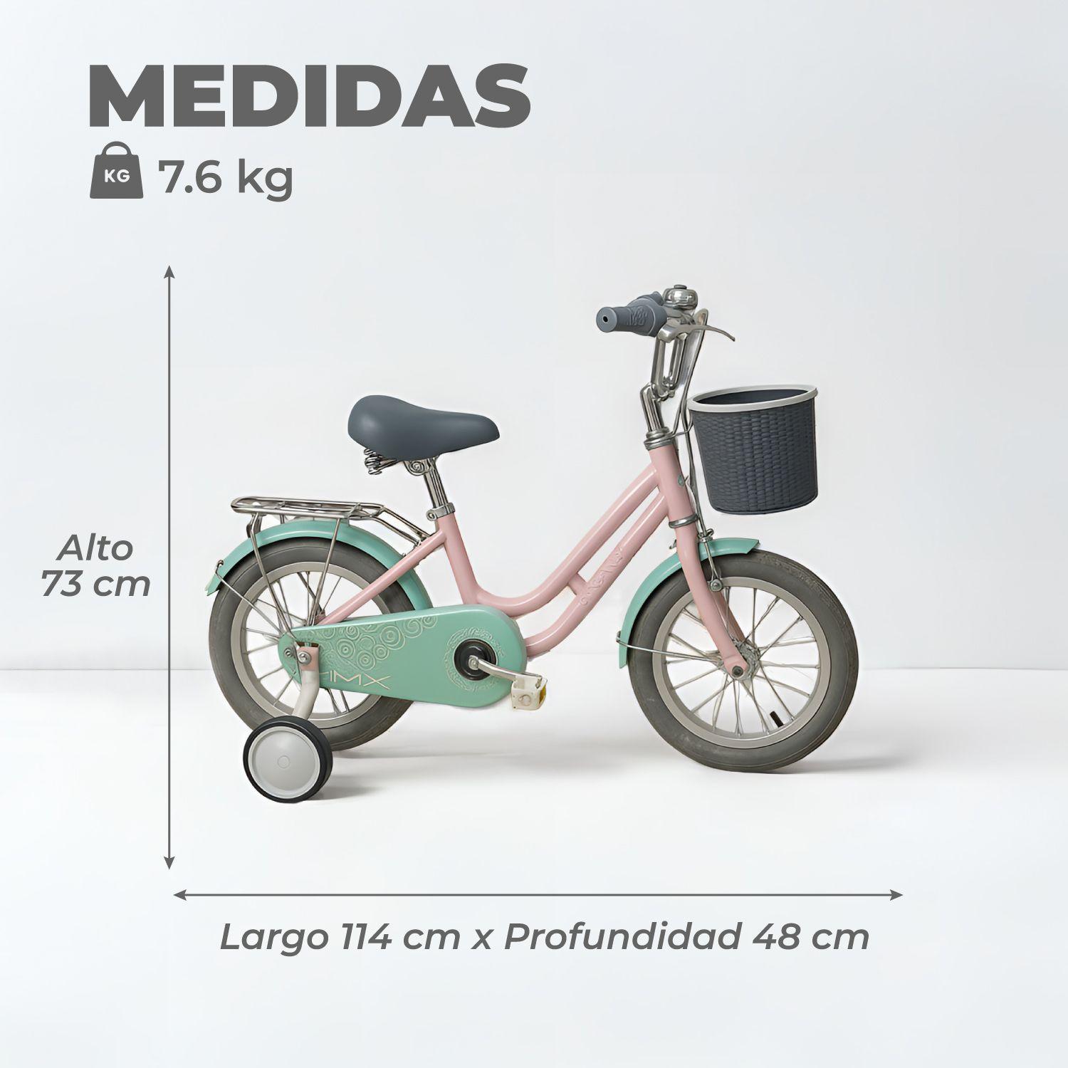Bicicleta Infantil Aro 16 Aprendizaje con Rueditas y Canasto-2