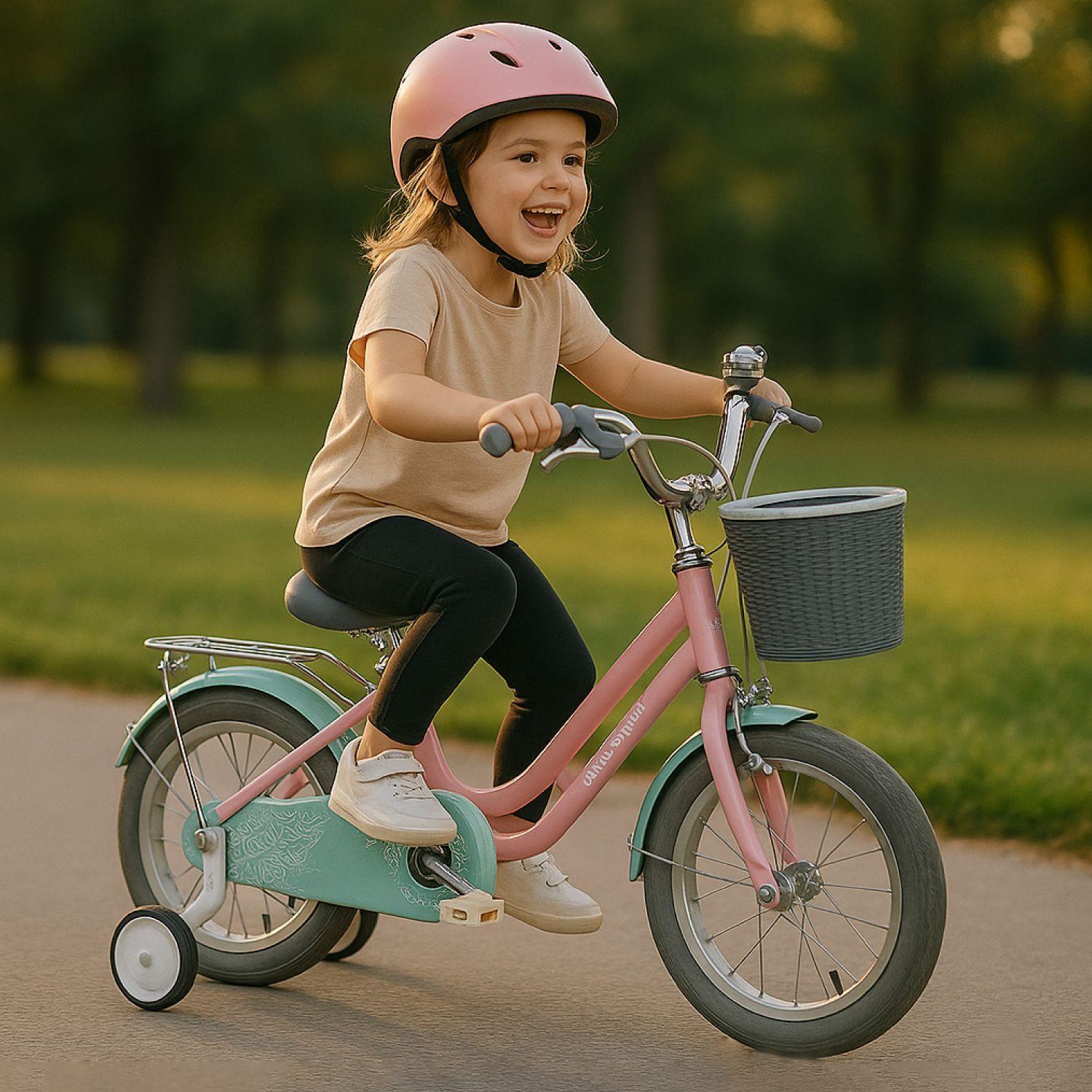 Bicicleta Infantil Aro 16 Aprendizaje con Rueditas y Canasto-4