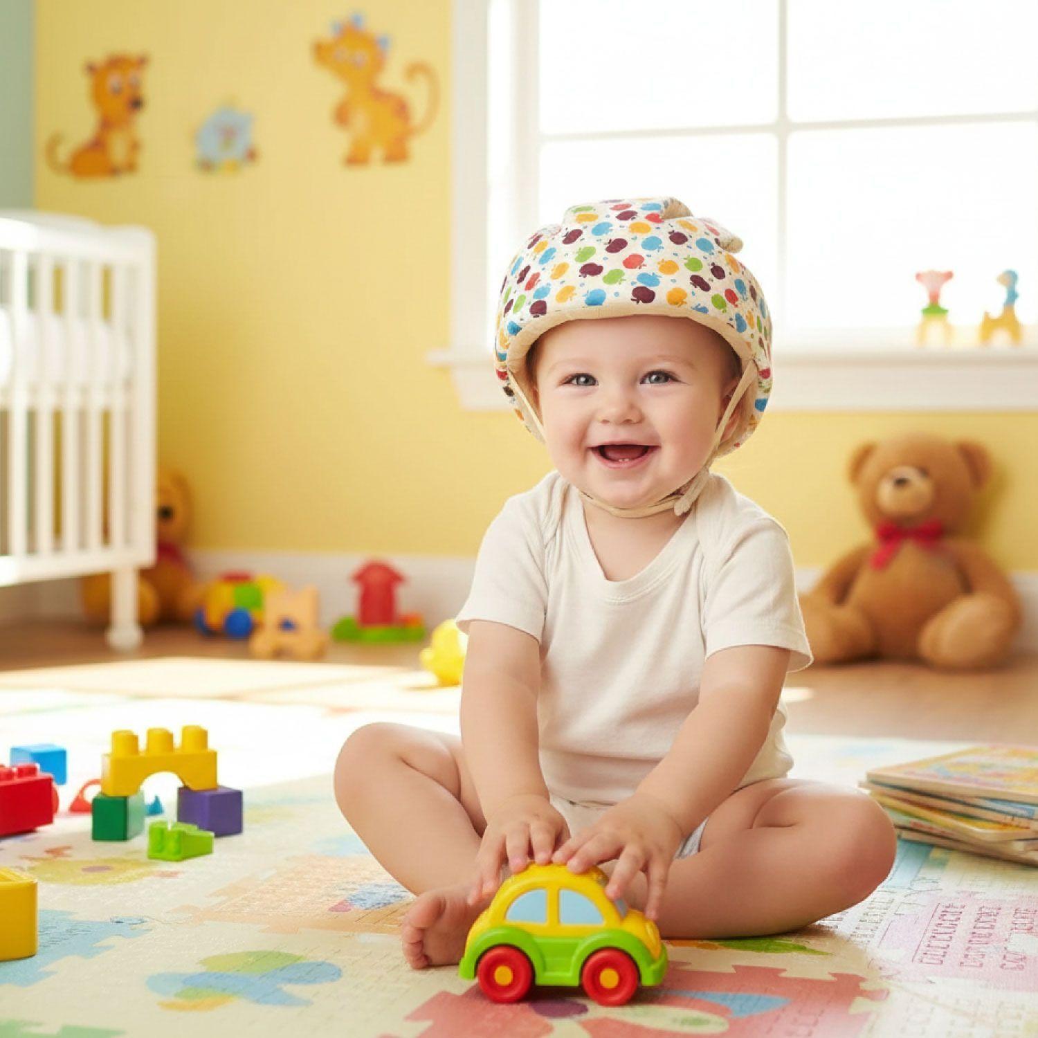 Casco Bebe Protector Antigolpe Seguridad Gateo-3