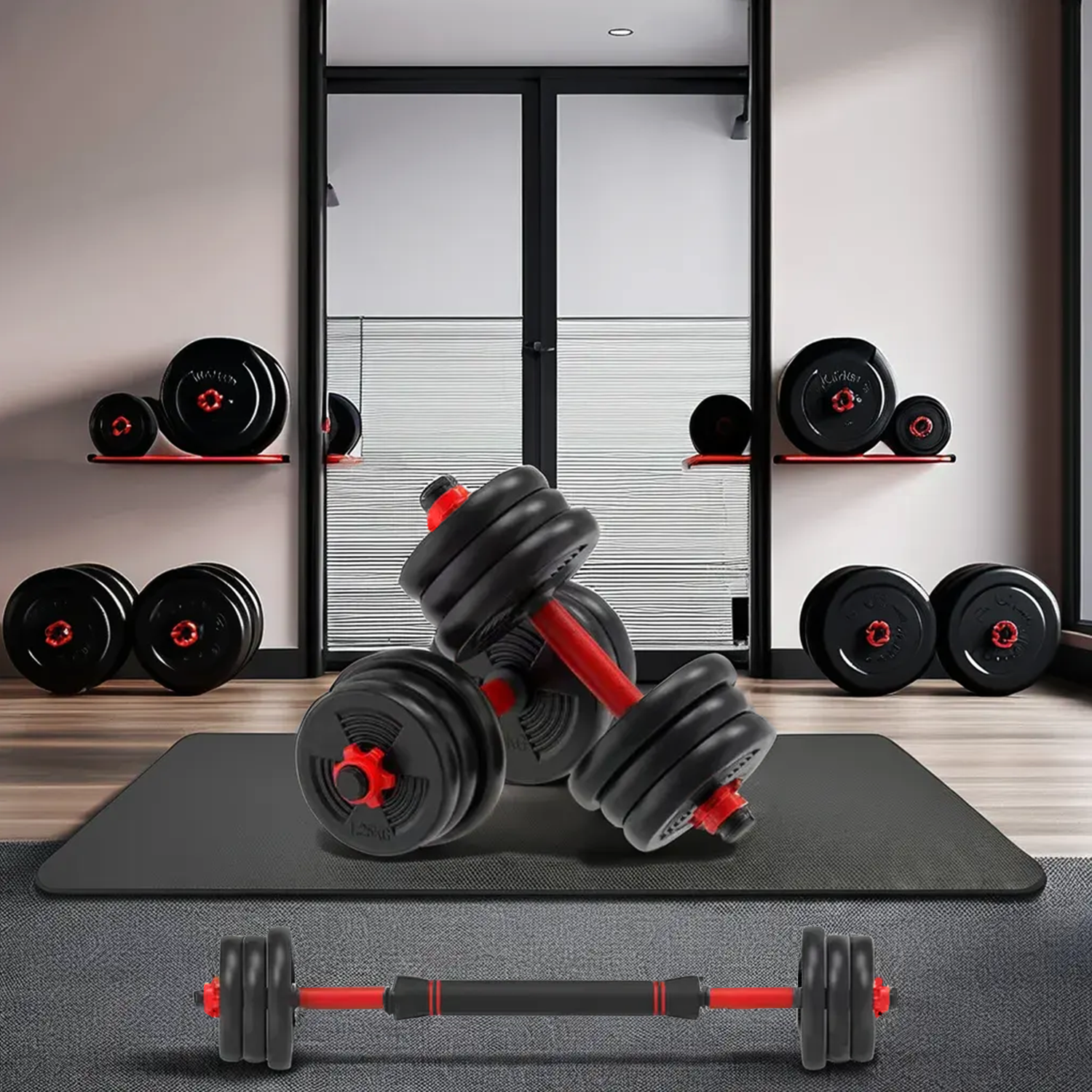 Set de Mancuernas de 10 Kg con Union Red-6