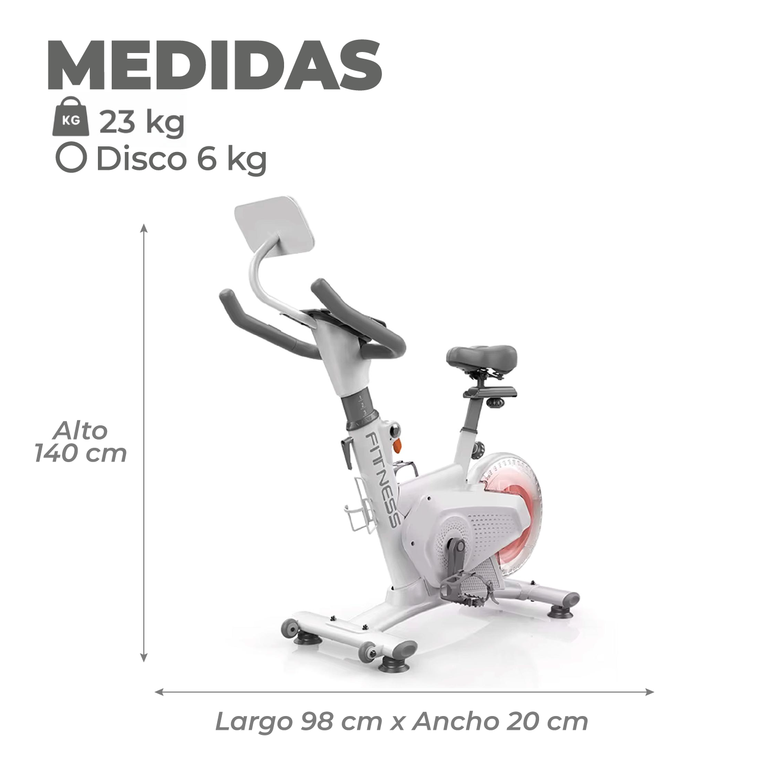Bicicleta Spinning Magnetica Profesional k11 8 KG-2