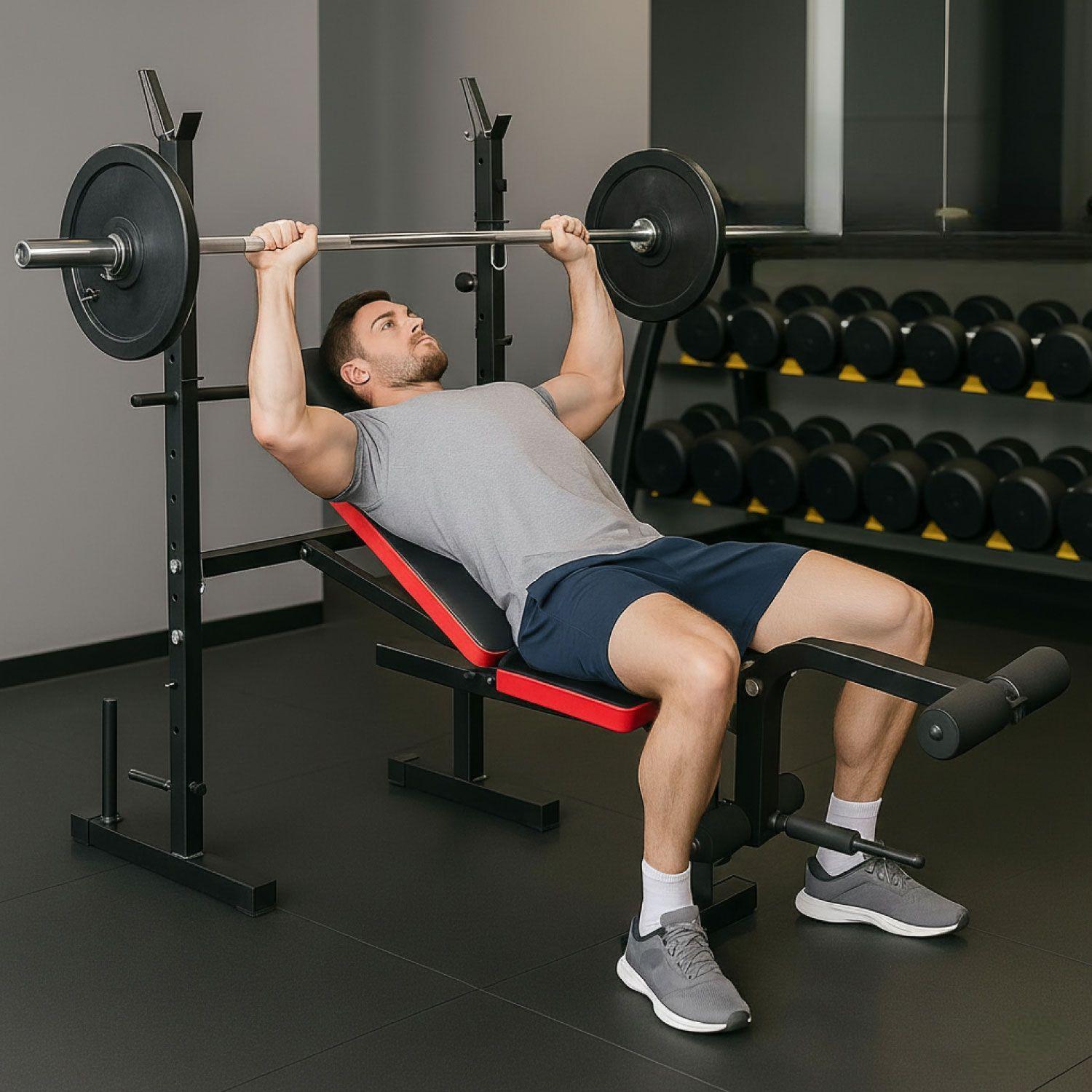 Press Banca Abdominal Multifuncional inclinable  + piernas-4