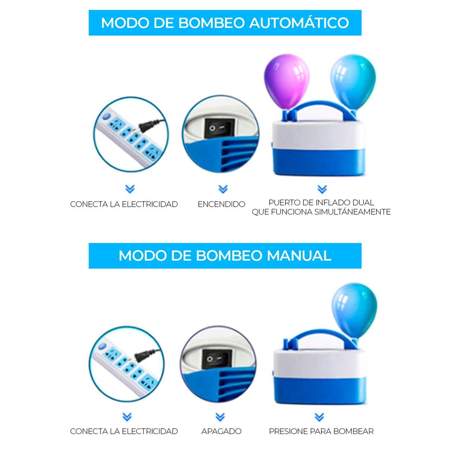 Inflador De Globos Eléctrico Portátil Doble Boquilla -5