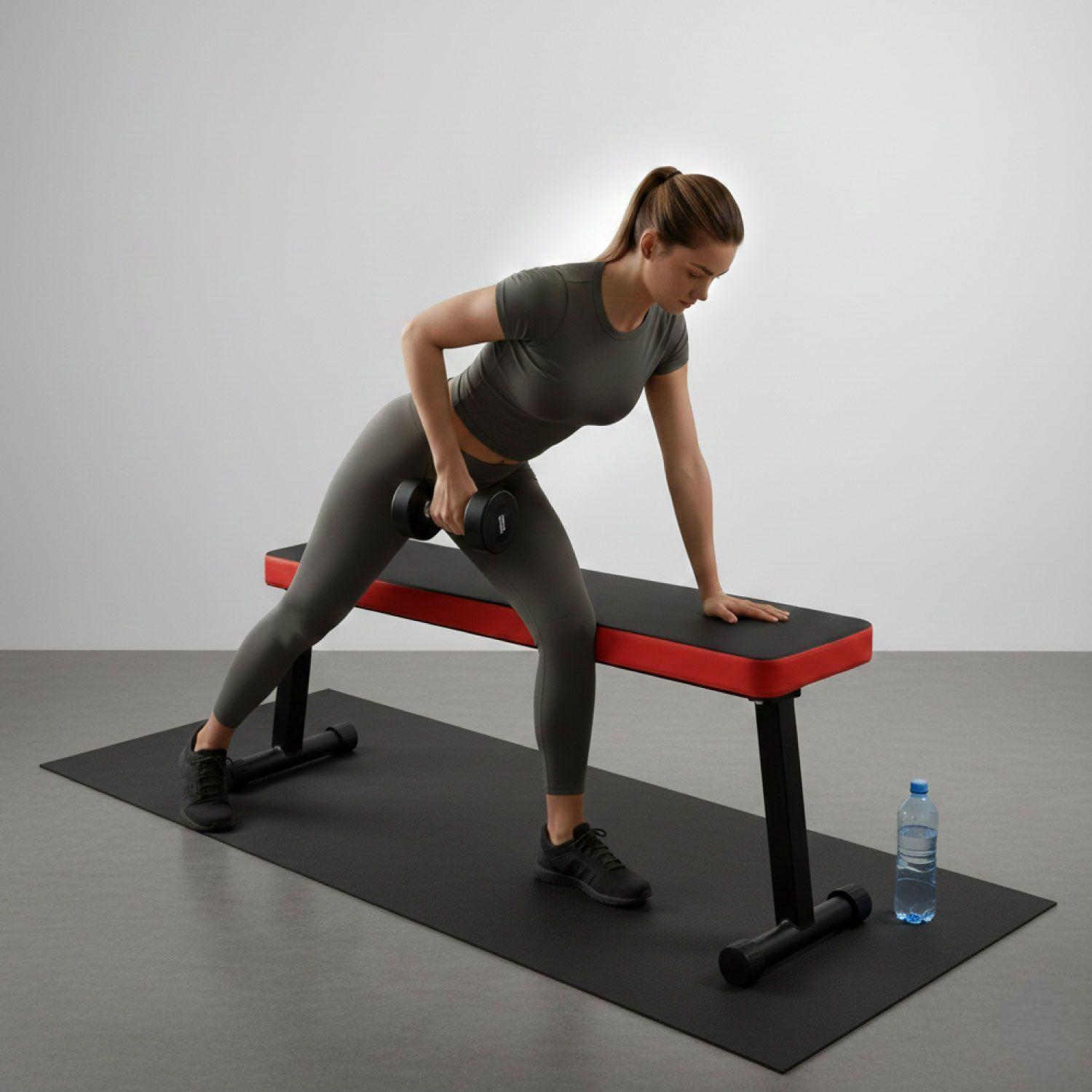 Banca Abdominales Plano Y Ejercicios Multifuncional Plegable Sportime-4