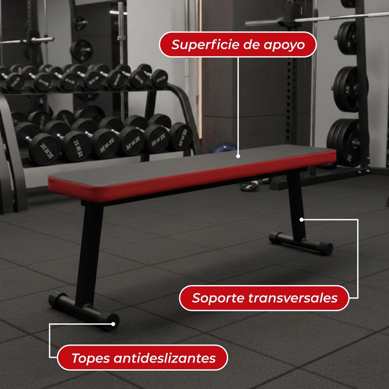 Banca Abdominales Plano Y Ejercicios Multifuncional Plegable Sportime-5