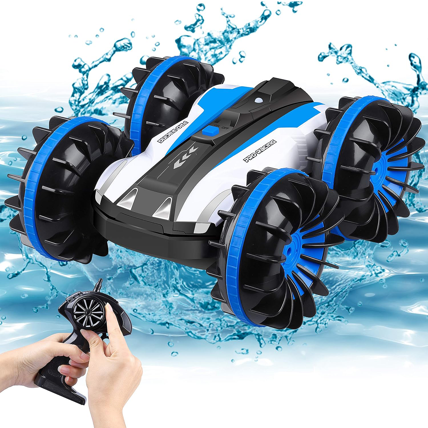 Auto Control Remoto 360° Acrobático Todo Terreno Agua Tierra-7