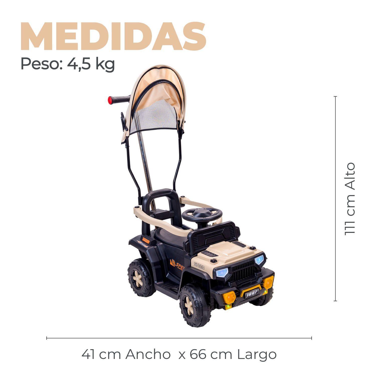 Auto Correpasillo Eléctrico Mango Direccional Luces y Sonido-1