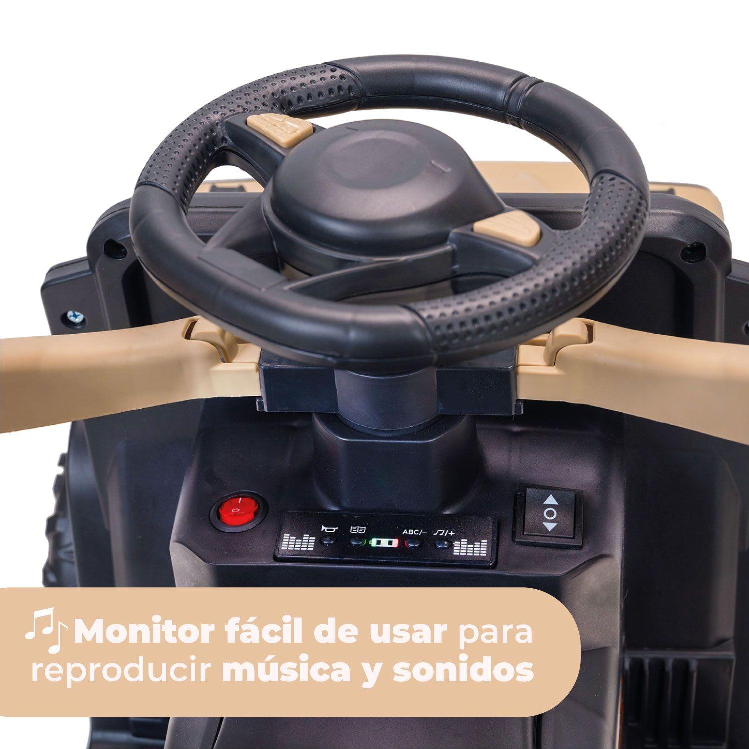 Auto Correpasillo Eléctrico Mango Direccional Luces y Sonido-5