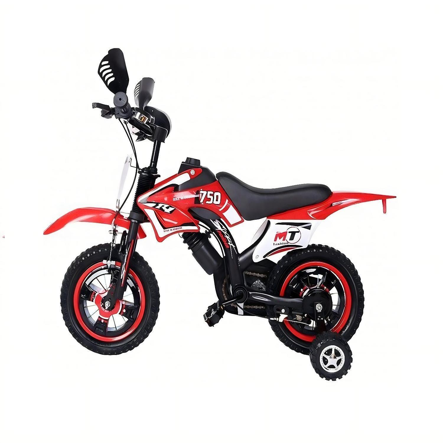 Bicimoto Bicicleta Infantil Con Sonidos Aro 12 Rojo-4