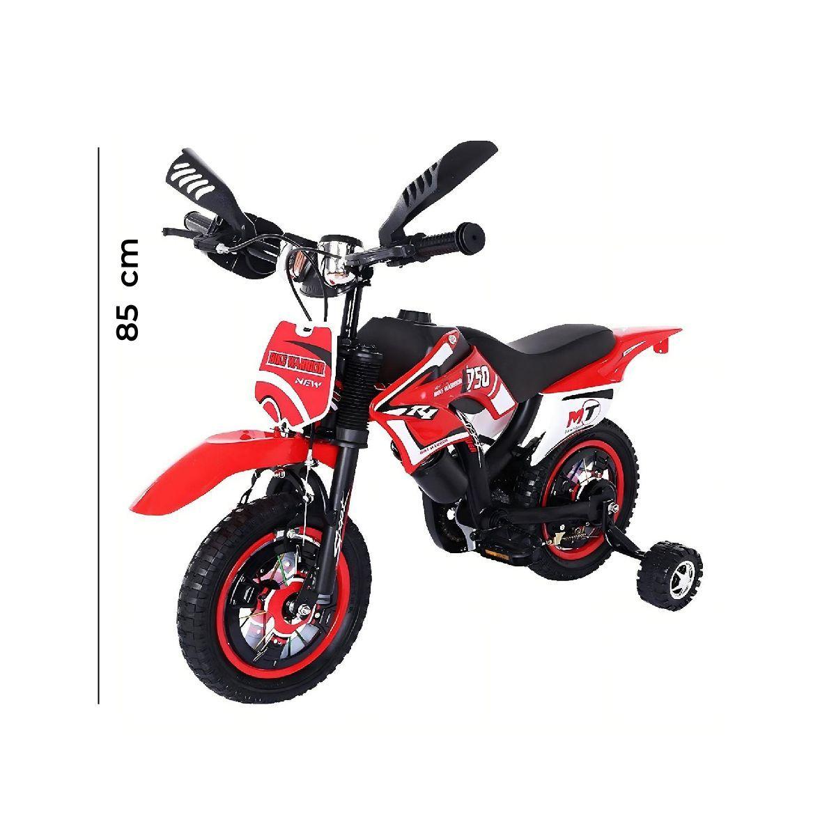 Bicimoto Bicicleta Infantil Con Sonidos Aro 12 Rojo-6