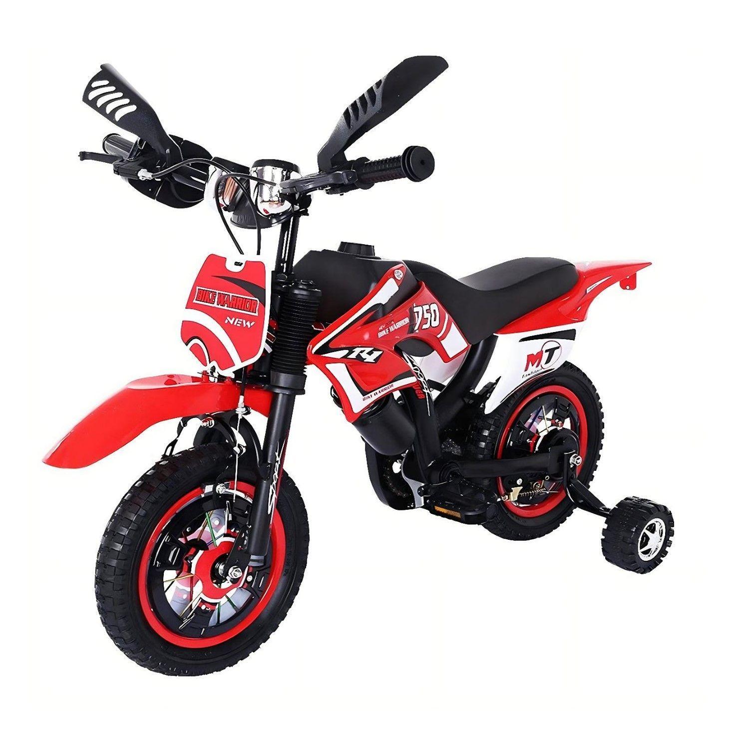 Bicimoto Bicicleta Infantil Con Sonidos Aro 12 Rojo-0