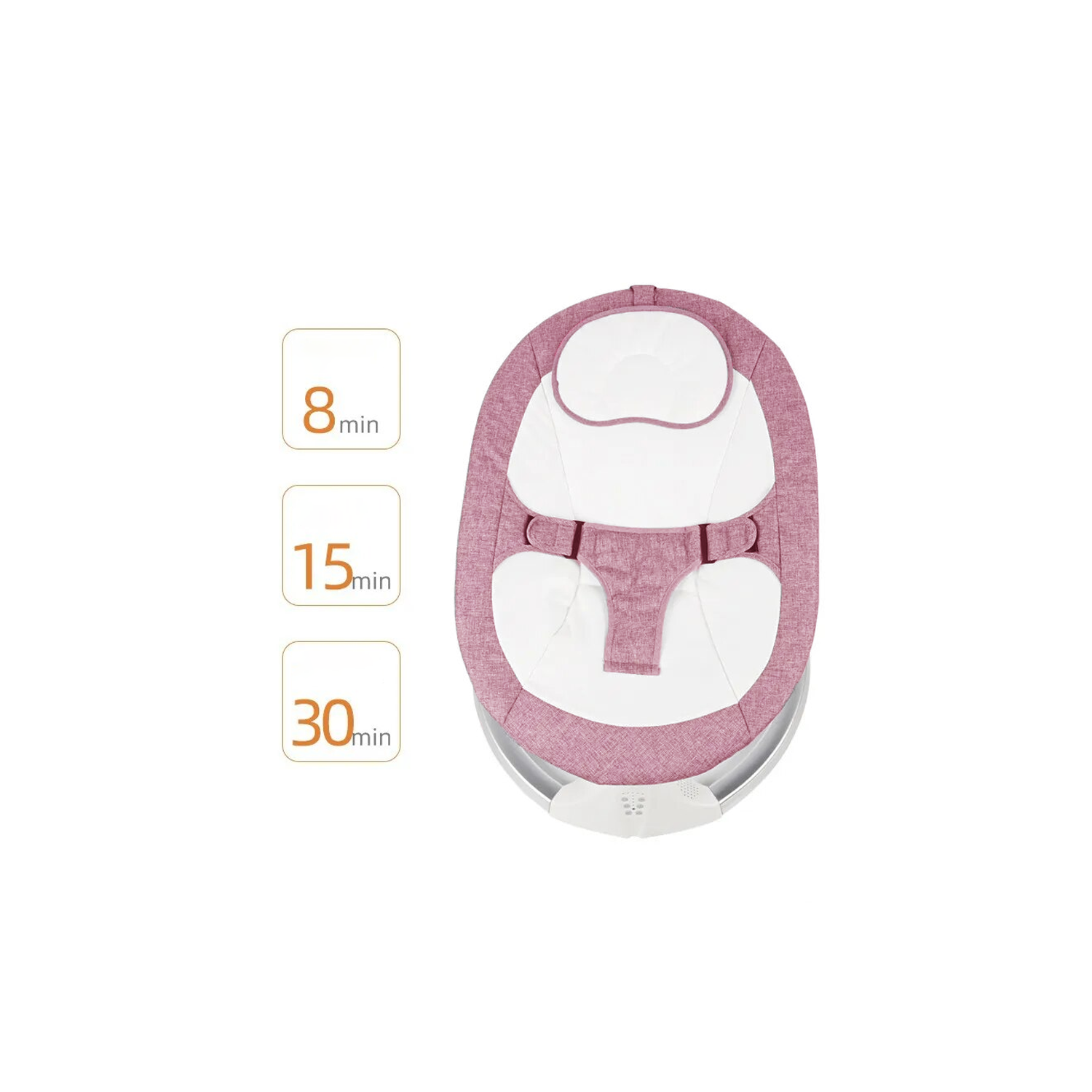 Silla Mecedora Electrica Inteligente Bebés Multifuncion Rosa-2