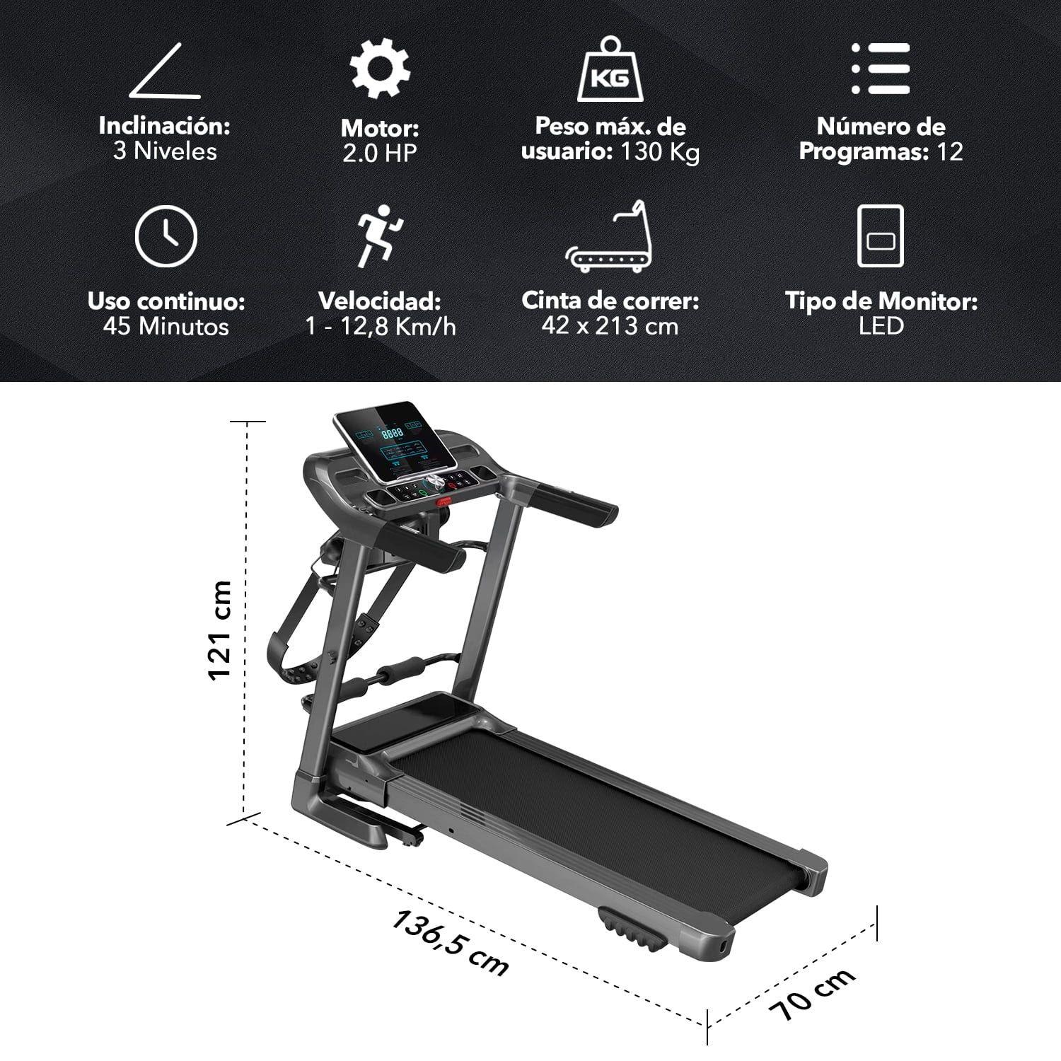 Trotadora Electrica M7 Pantalla Led HD Masajeadora-2