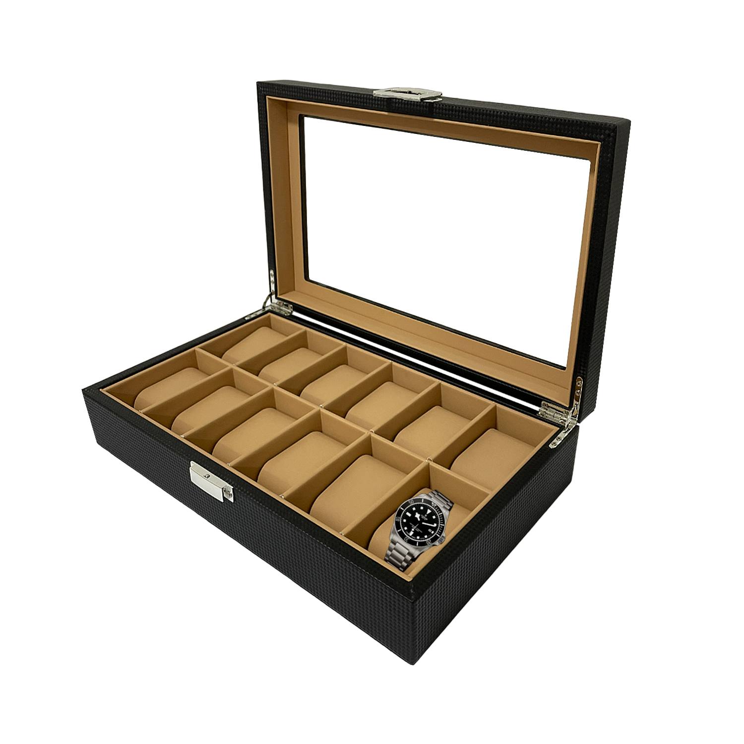 Caja Estuche Organizador De 12 Relojes De Lujo-2