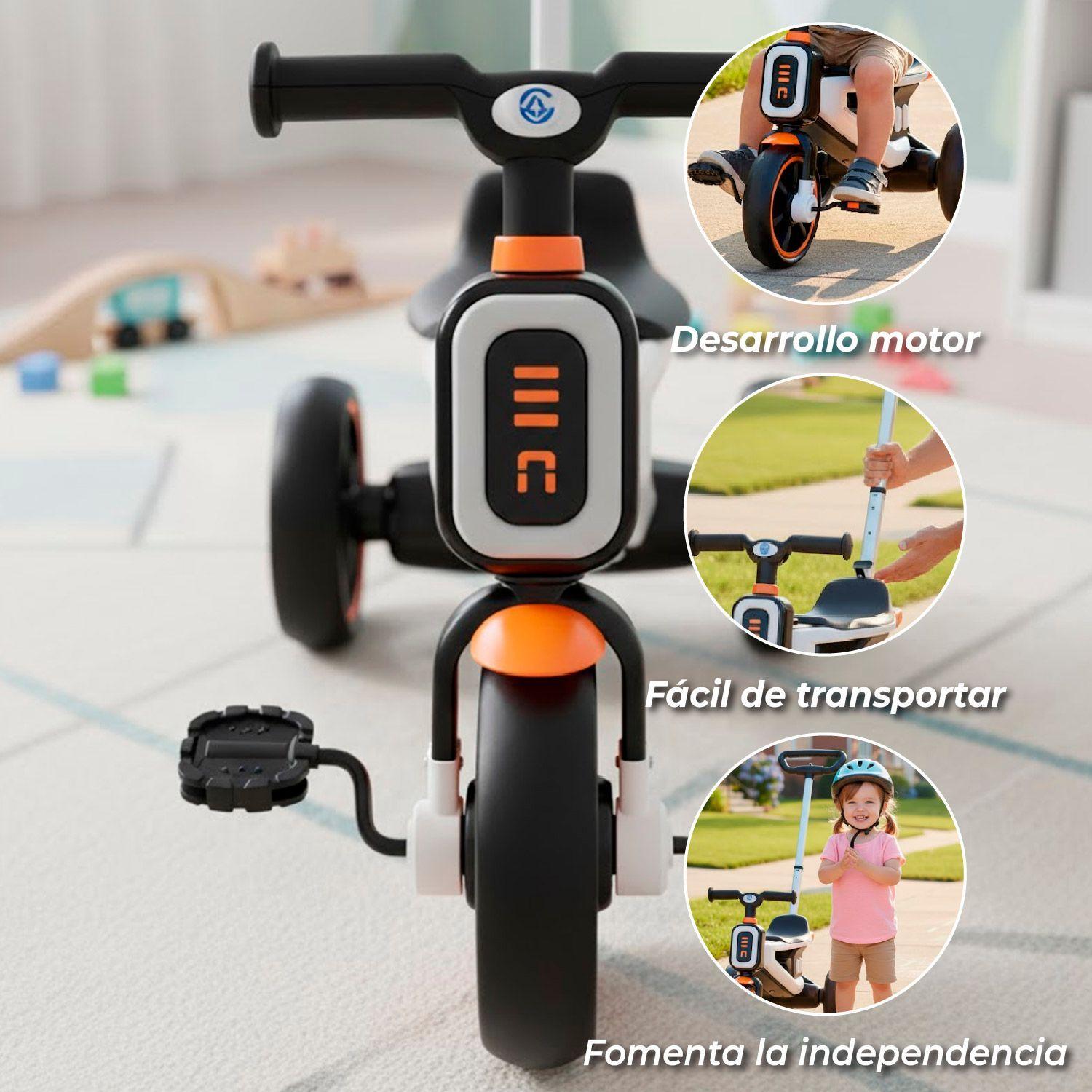 Triciclo Coche a Pedal 2 en 1 con Mango Desmontable-2