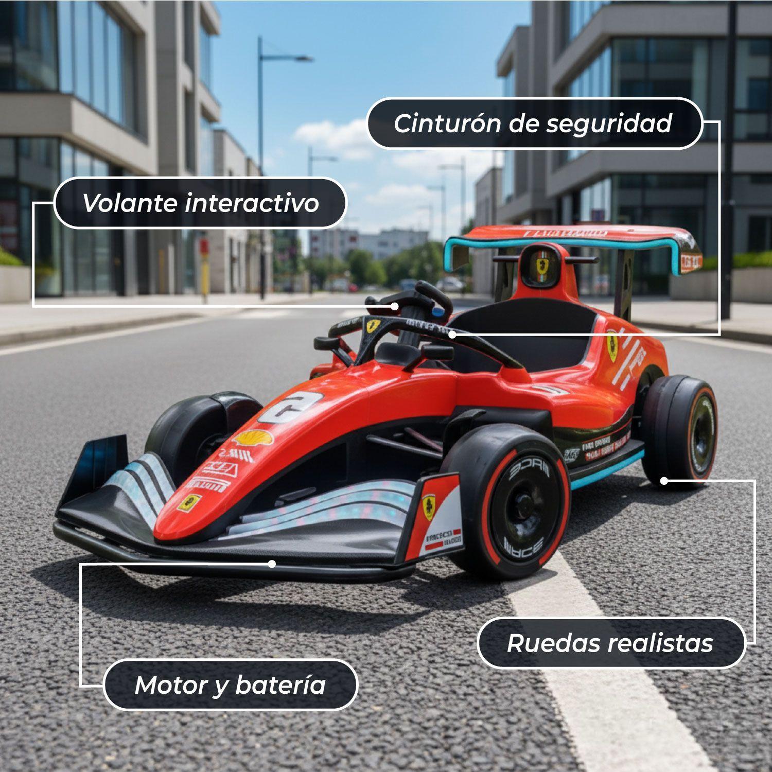 Auto Eléctrico Infantil Tipo Fórmula 1 Ferrari-5