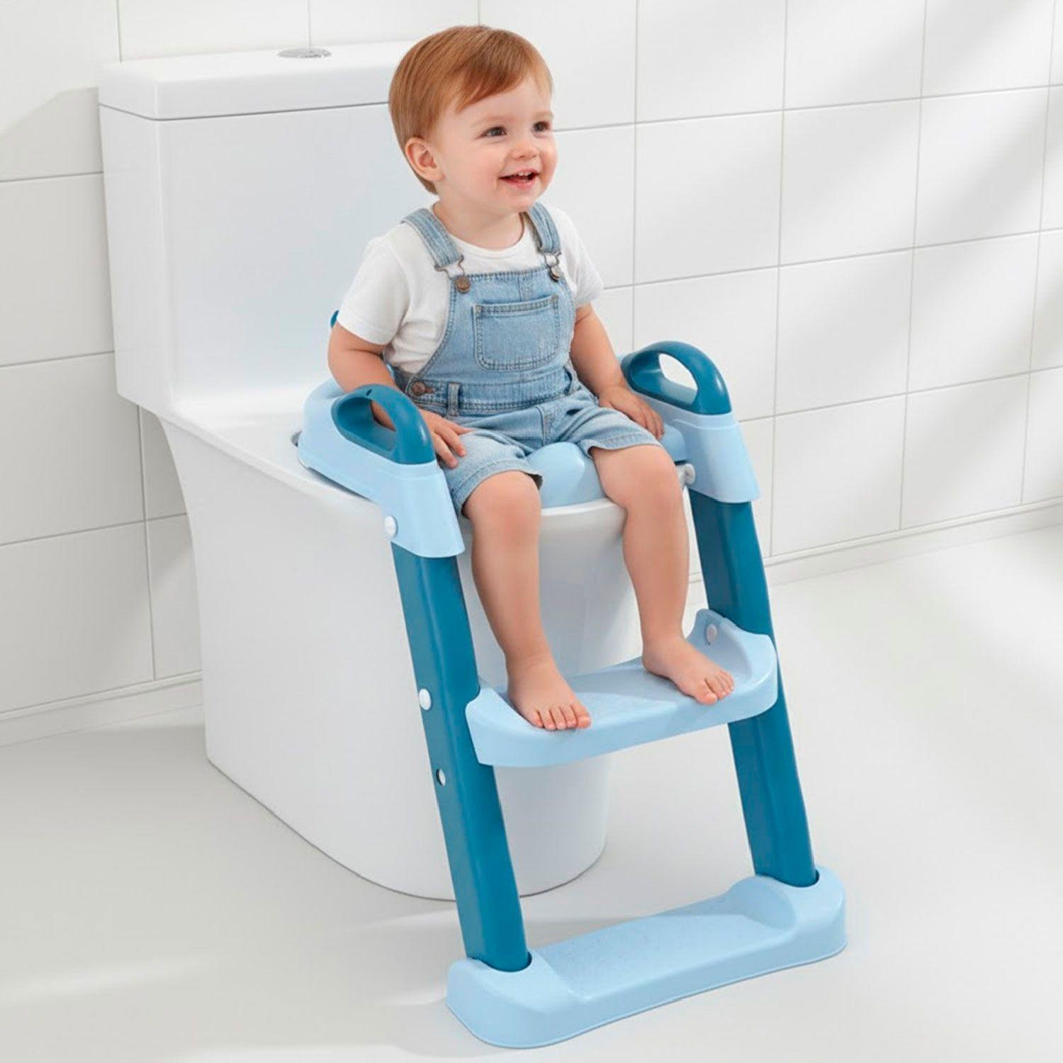 Escalera Asiento Adaptador De Baño Pelela Niños Azul-3