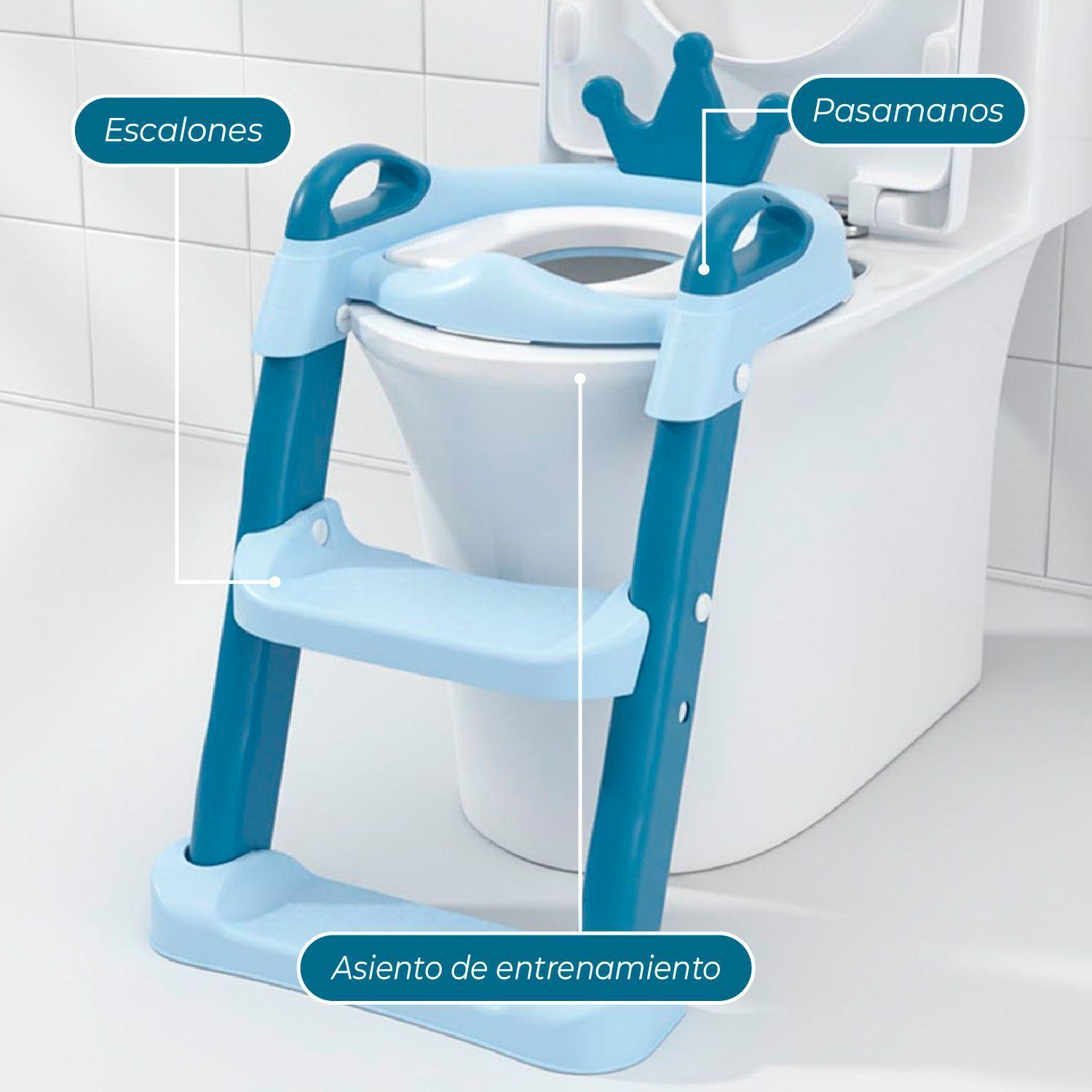 Escalera Asiento Adaptador De Baño Pelela Niños Azul-4