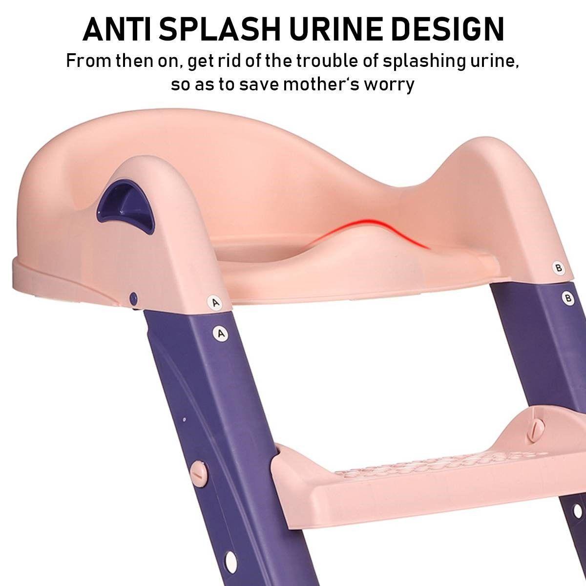 Escalera Asiento Adaptador De Baño Pelela Niños Lila-2