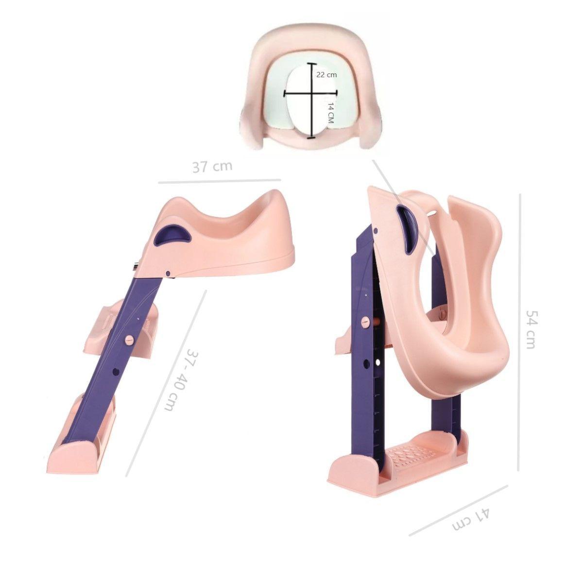 Escalera Asiento Adaptador De Baño Pelela Niños Lila-5