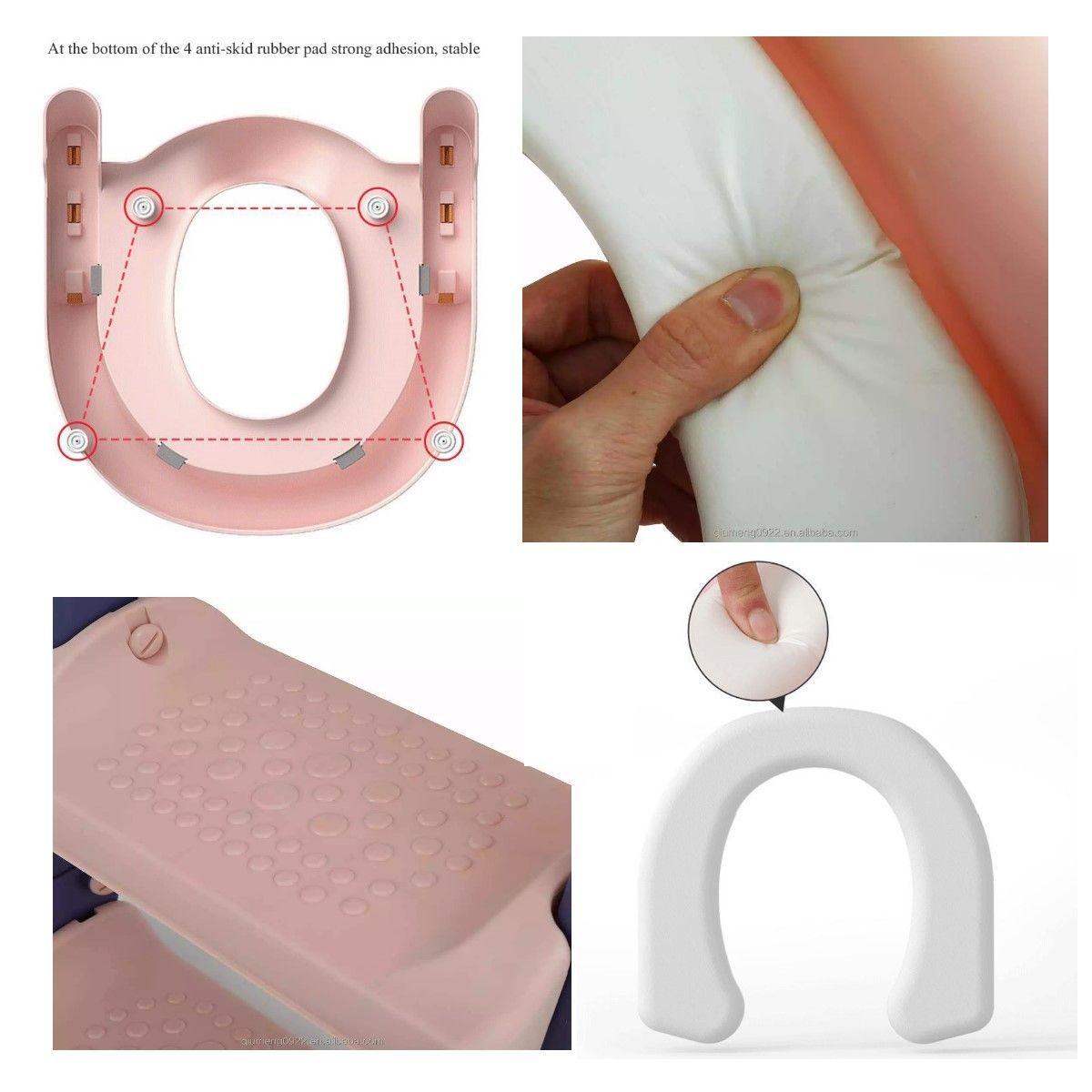 Escalera Asiento Adaptador De Baño Pelela Niños Lila-7