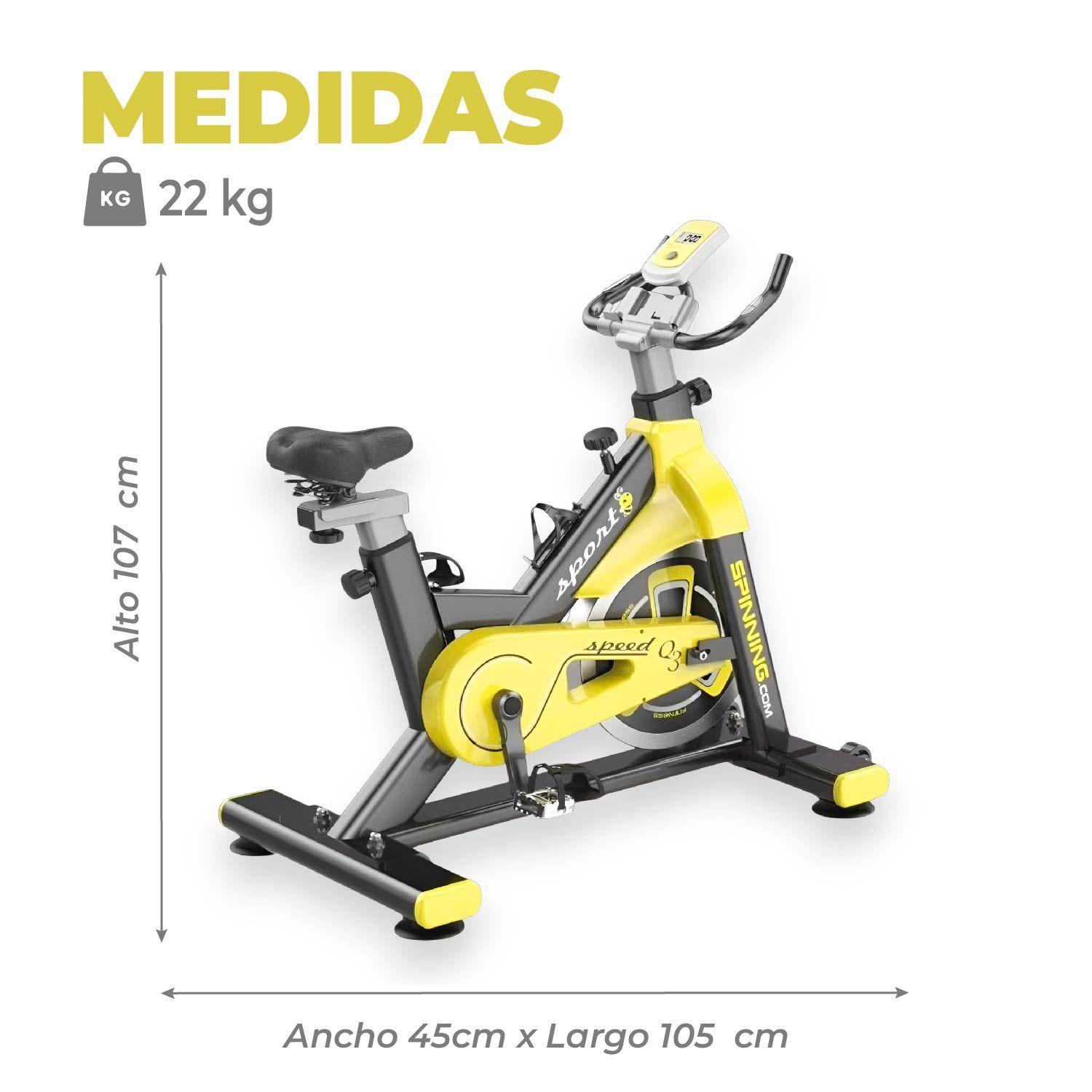 Bicicleta Spinning Estática Q2 Pro 6 KG con Monitor-2