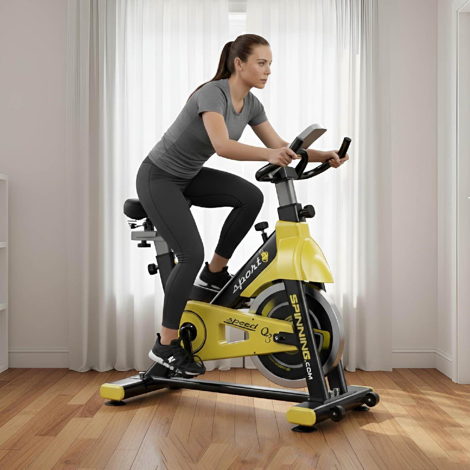 Bicicleta Spinning Estática Q2 Pro 6 KG con Monitor-4