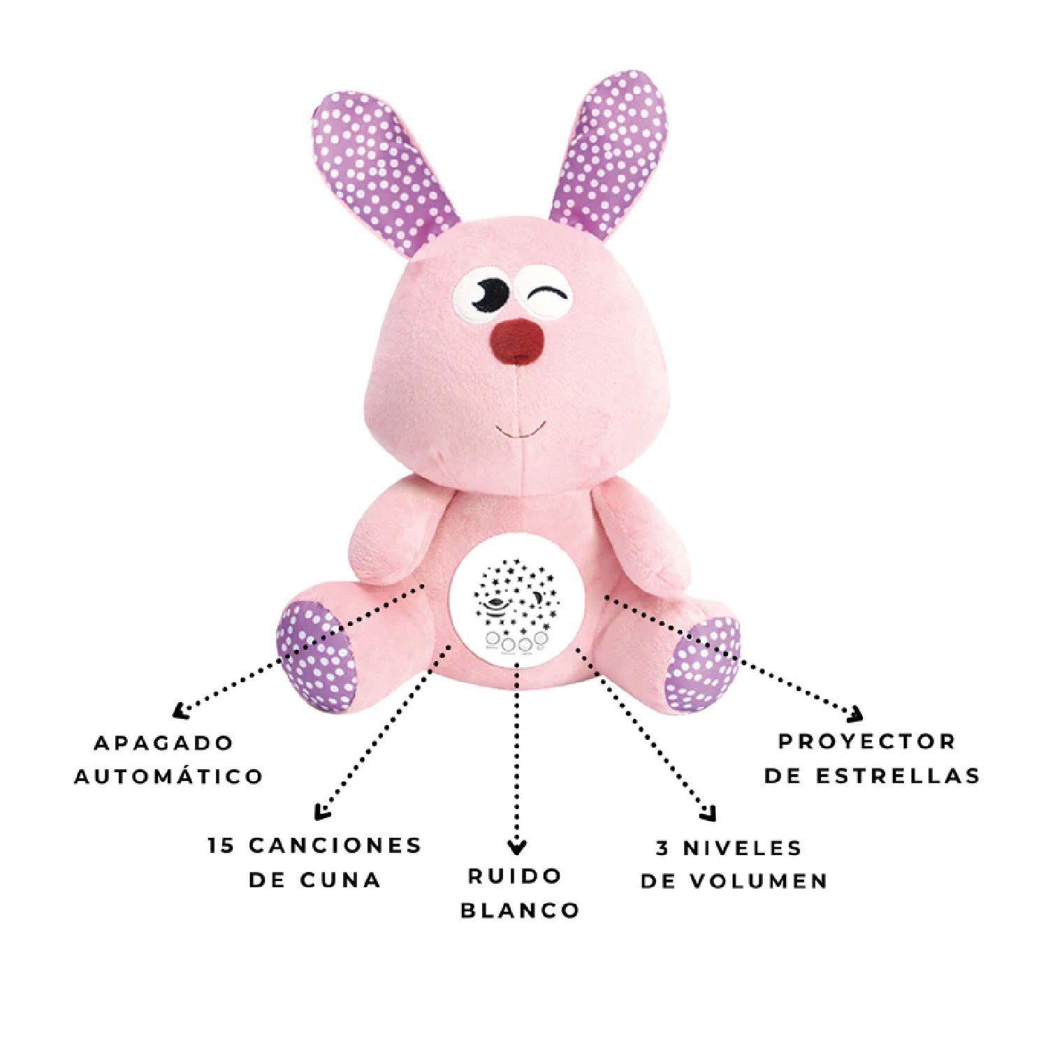 Conejito Espantacuco Peluche con Proyector de Musica y Luz-3