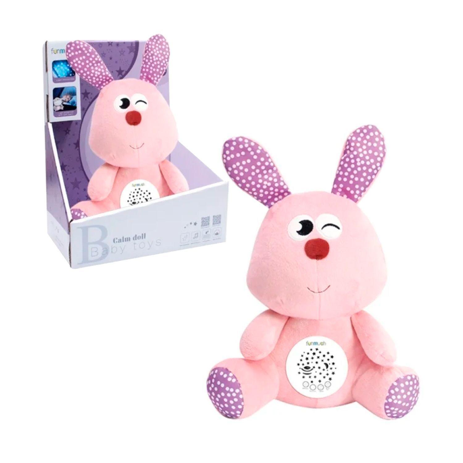 Conejito Espantacuco Peluche con Proyector de Musica y Luz-4