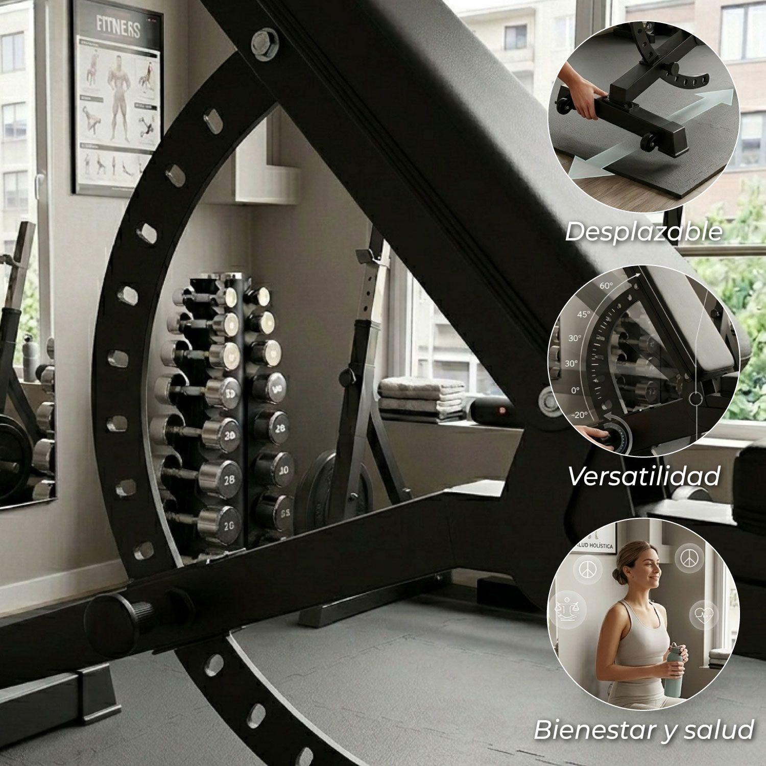 Press banca Abdominal Inclinable Declinable Multifuncional -4